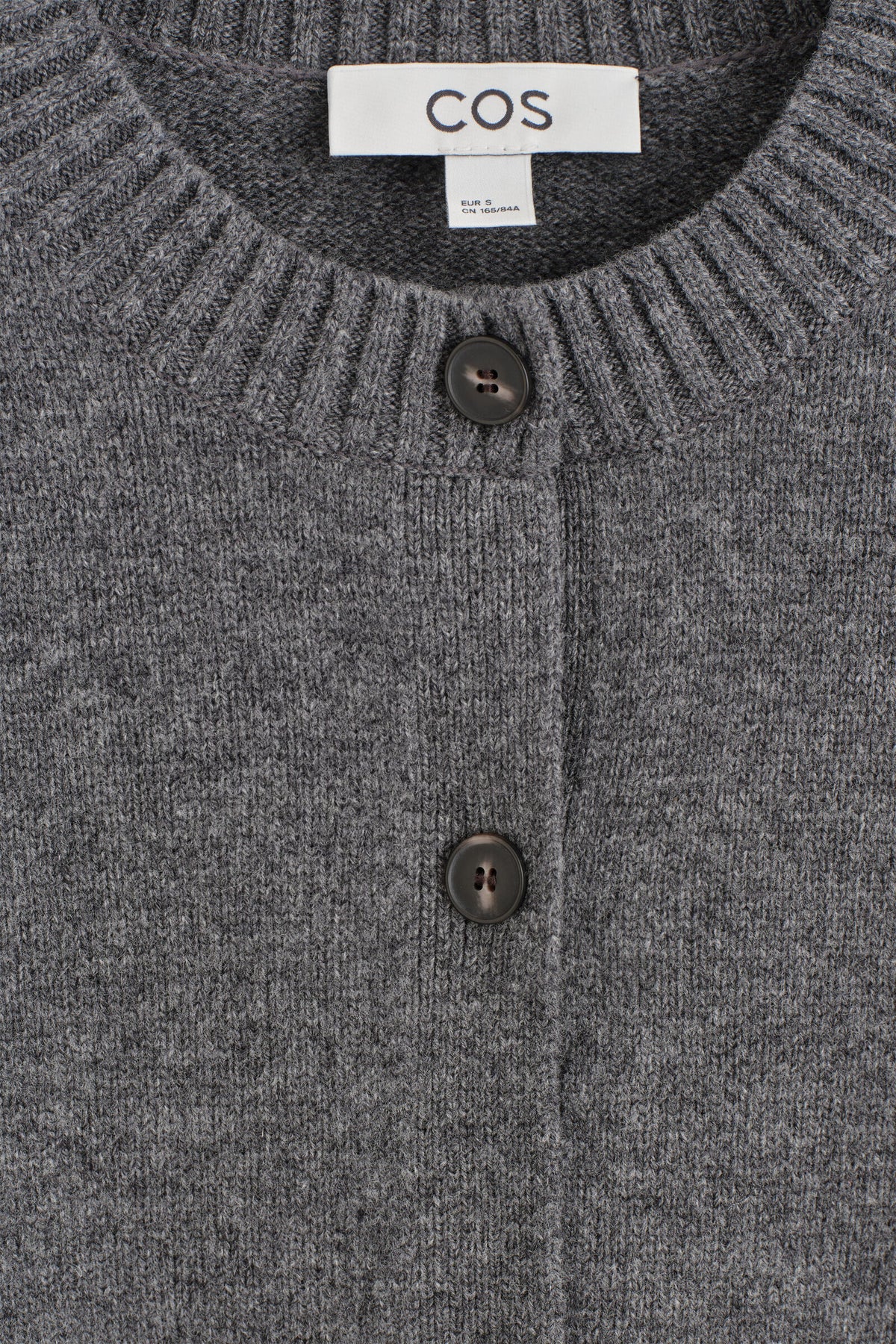 CÁRDIGAN DE LANA MERINO - GRIS MEZCLA | DescriptiveDetail