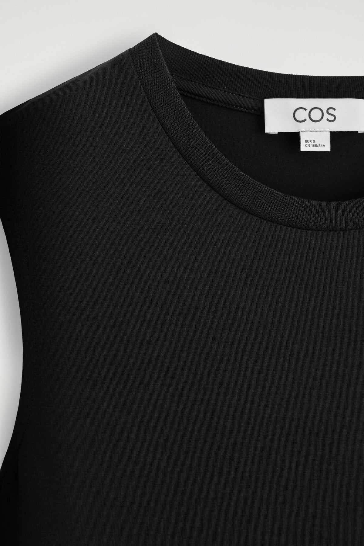 VESTIDO MIDI ESCULTÓRICO DE ALGODÓN-JERSEY - NEGRO | DescriptiveDetail