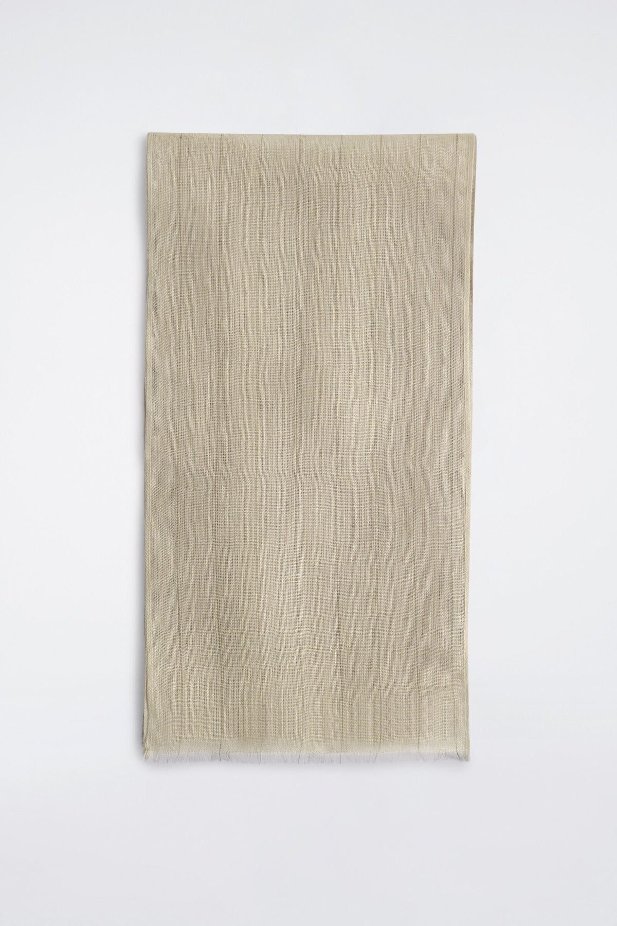 BUFANDA DE LINO CON FLECOS - BEIGE / RAYAS - StillMedia/DescriptiveStillLife