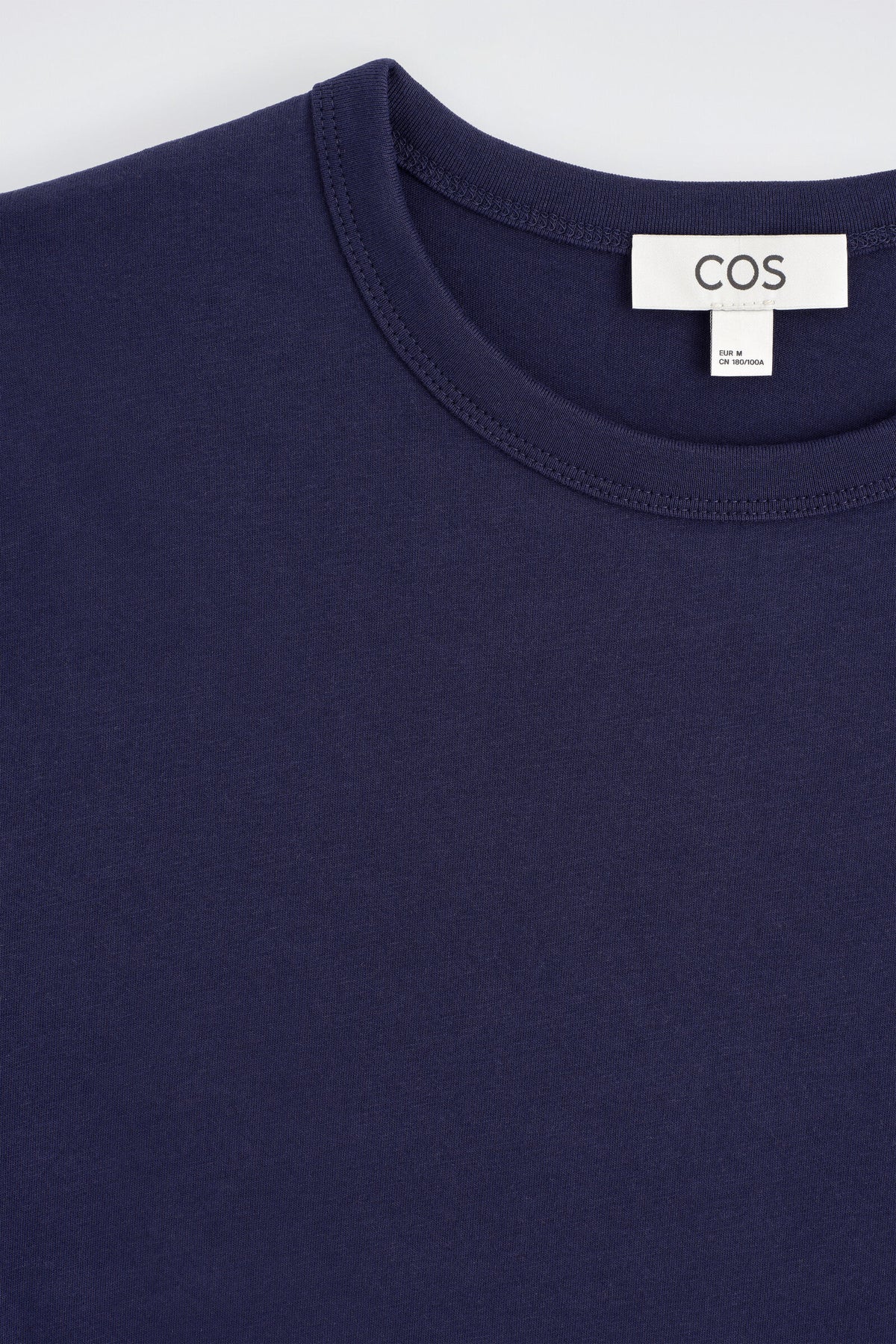 CAMISETA DE ALGODÓN PEINADO - AZUL OSCURO | DescriptiveDetail