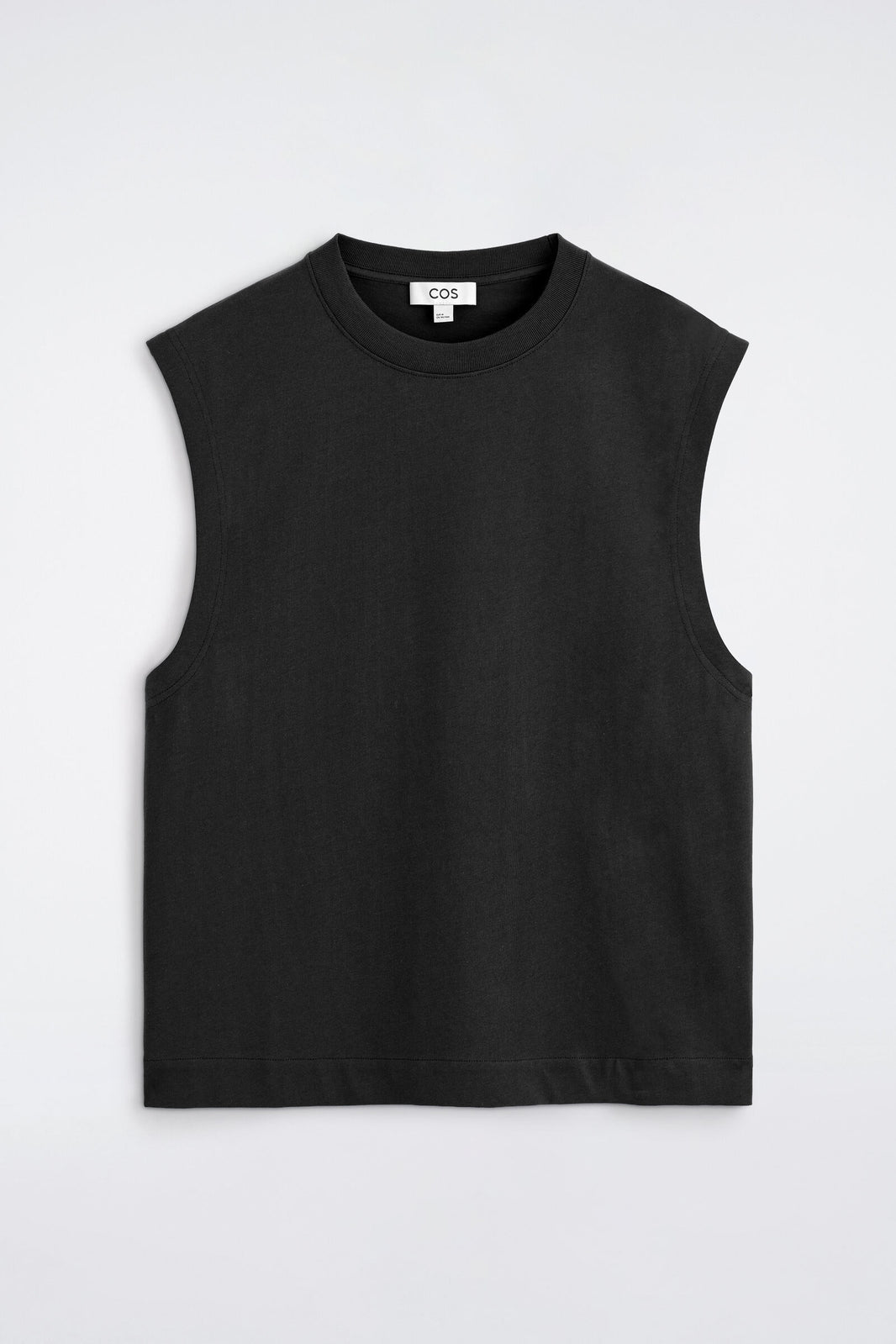 RELAXED COTTON-CREPE TANK TOP - NEGRO | DescriptiveStillLife