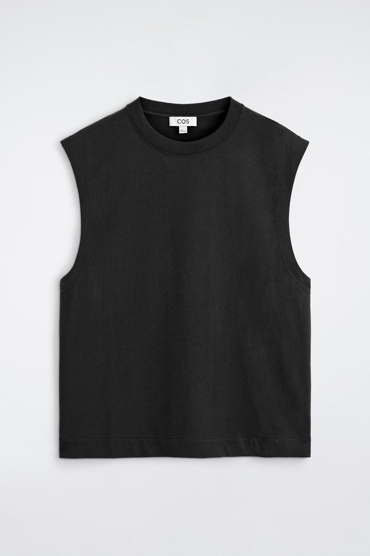 RELAXED COTTON-CREPE TANK TOP - NEGRO | DescriptiveStillLife