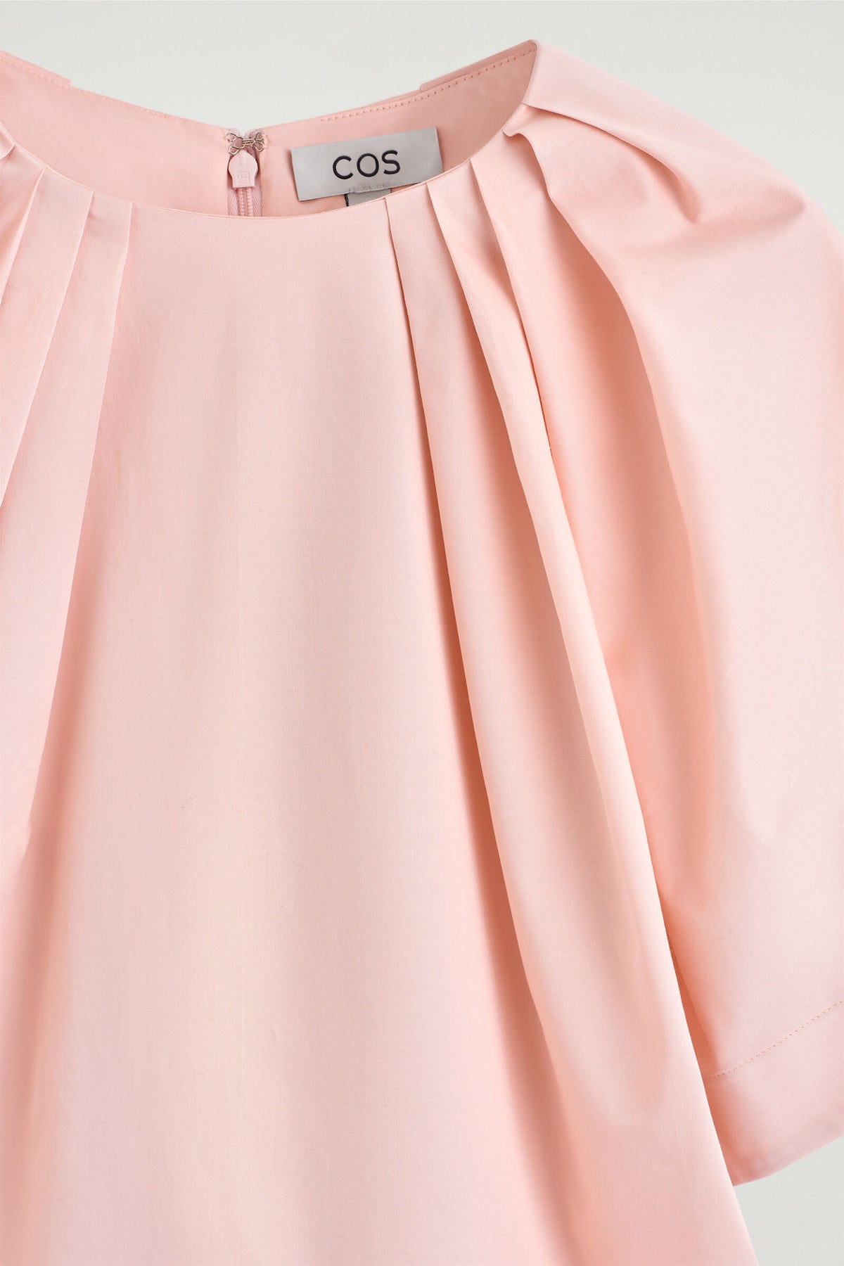 TOP DE ALGODÓN DE MANGA CORTA CON FRUNCE - ROSADO | DescriptiveDetail