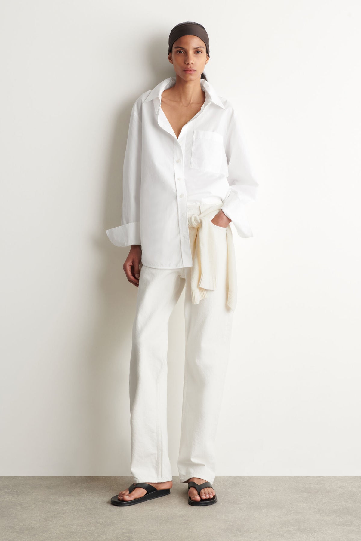 JEANS DE PIERNA RECTA CHORD - BLANCO