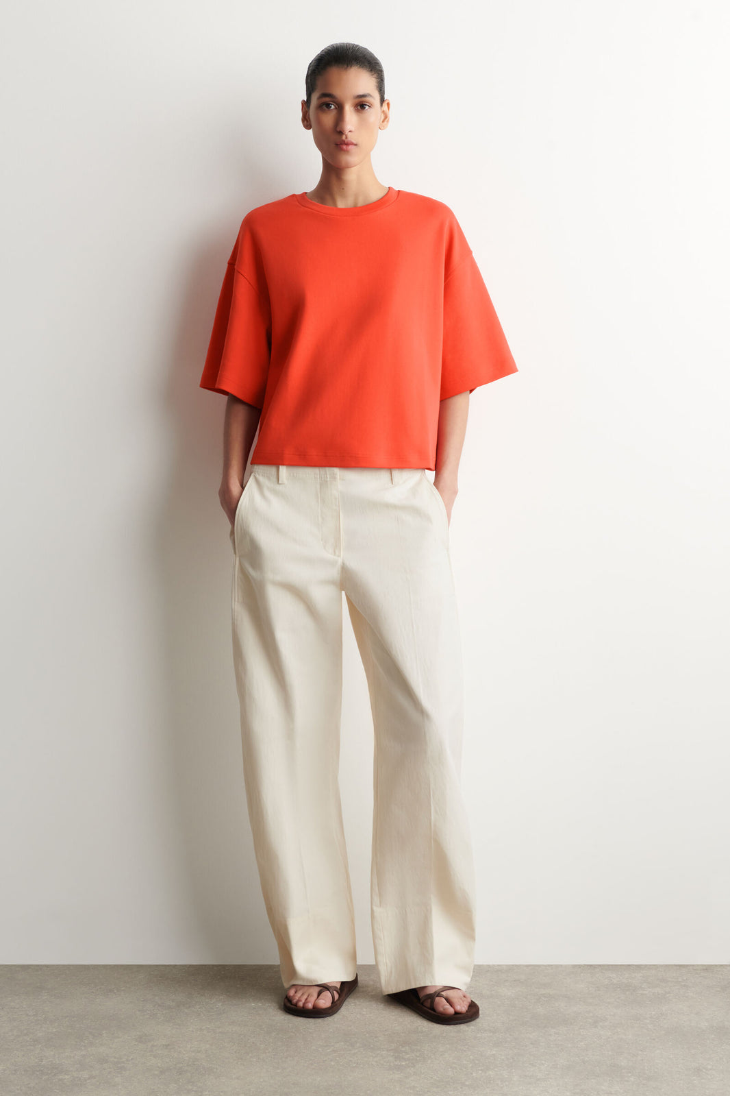CAMISETA OVERSIZE ALGODÓN - NARANJA