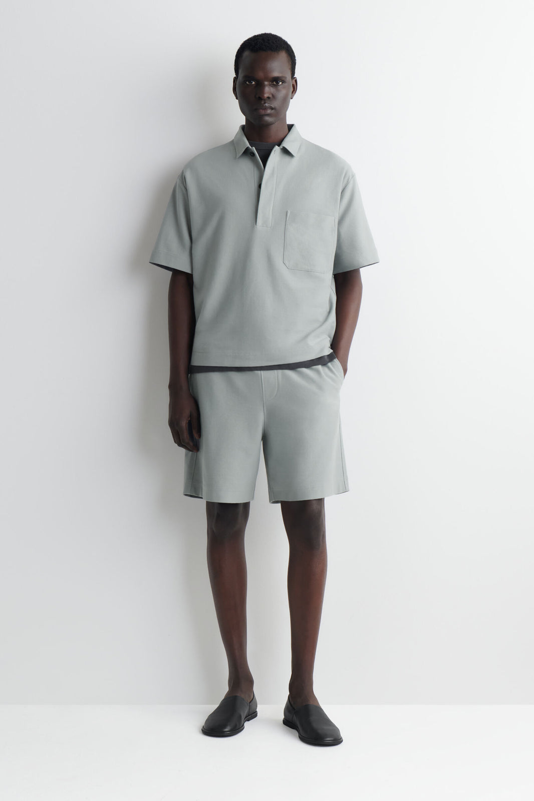 CAMISA DE POLO DE ALGODÓN-PIQUÉ - GRIS