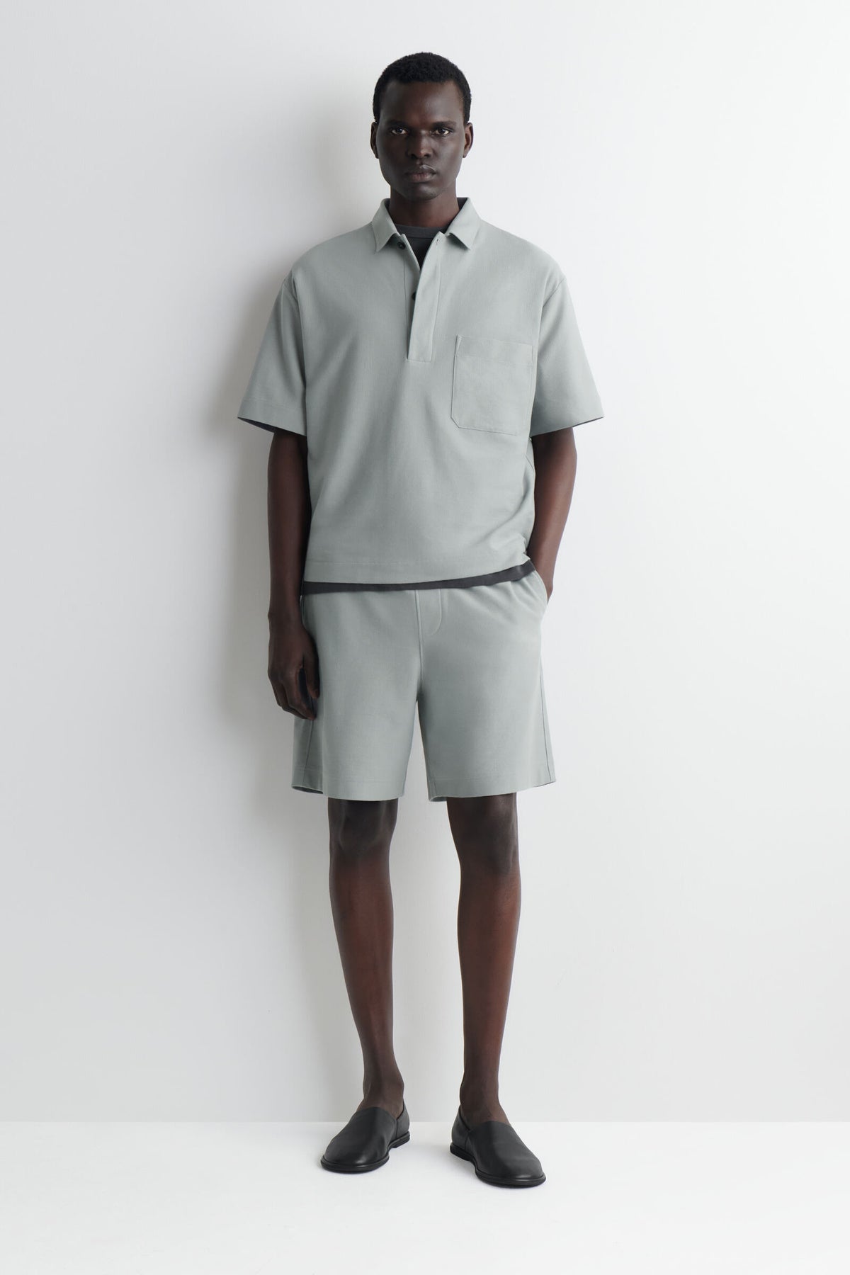 CAMISA DE POLO DE ALGODÓN-PIQUÉ - GRIS
