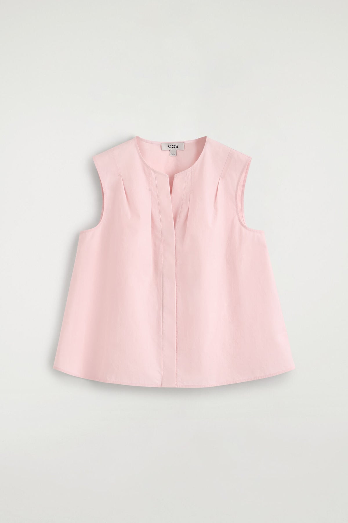 BLUSA SIN MANGAS CON PLIEGUES - ROSADO | DescriptiveStillLife