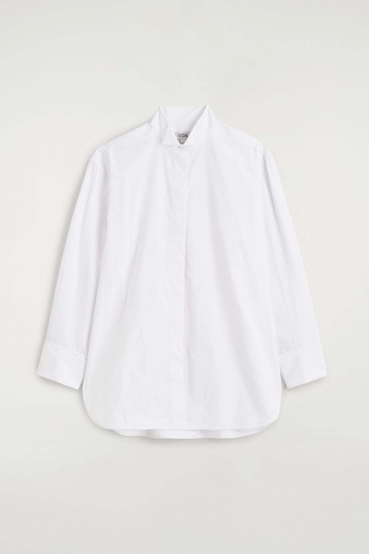CAMISA DE FRAC DE ALGODÓN CON CUELLO DE ALA - BLANCO | DescriptiveStillLife