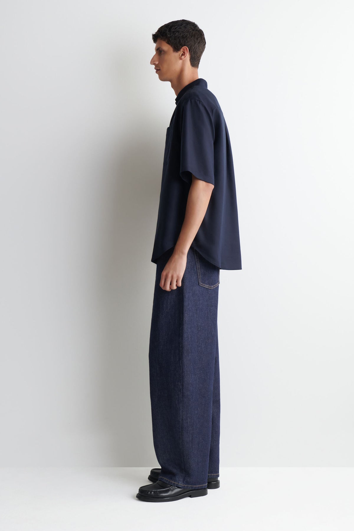 CAMISA POPOVER OVERSIZE - AZUL MARINO