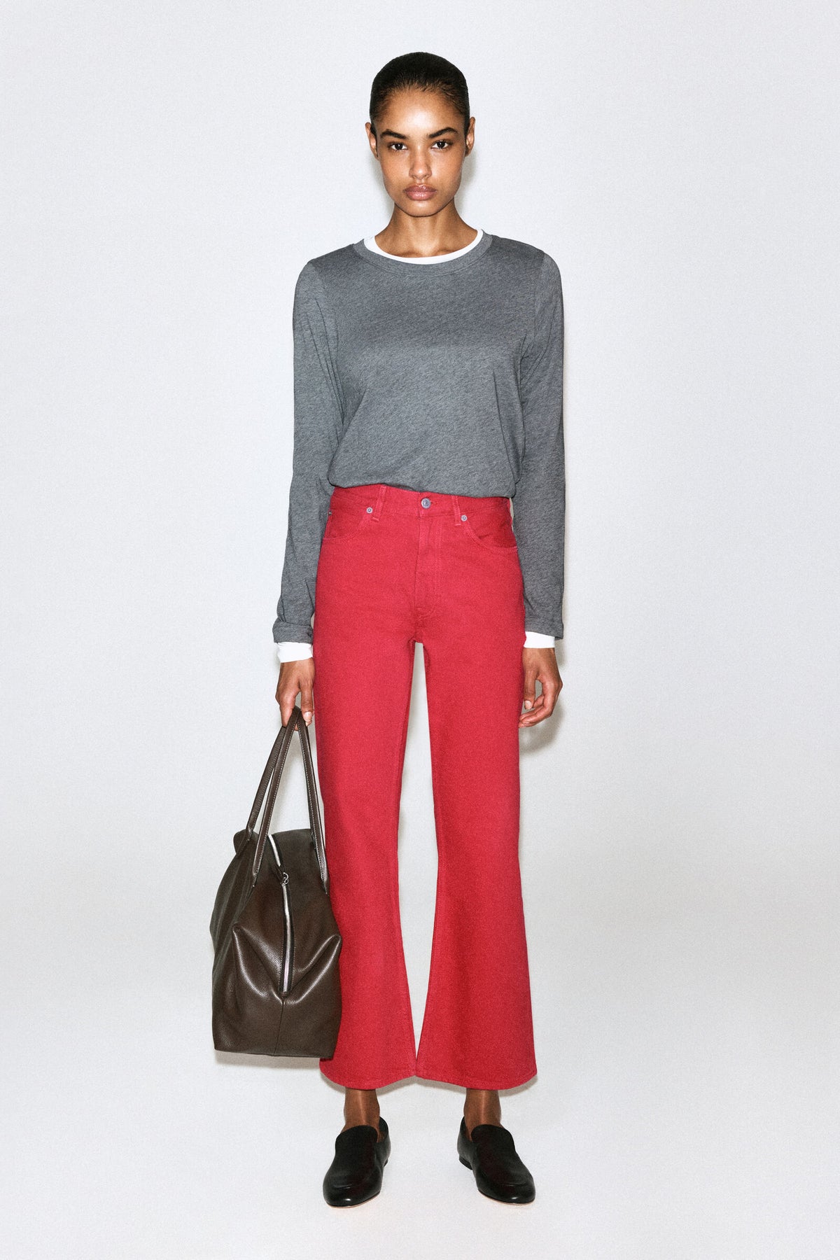 JEANS VALLEY CROP BOOTCUT - ROJO