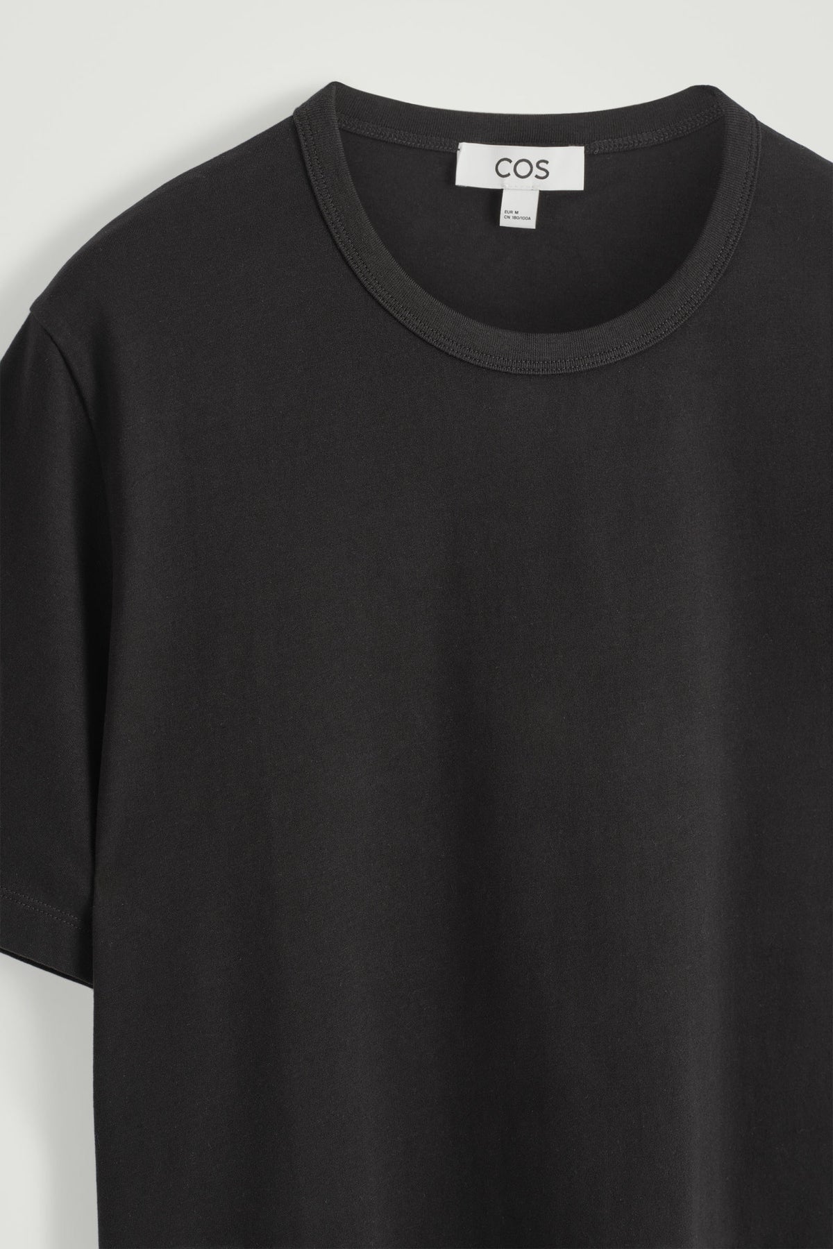 CAMISETA DE ALGODÓN PEINADO - NEGRO | DescriptiveDetail