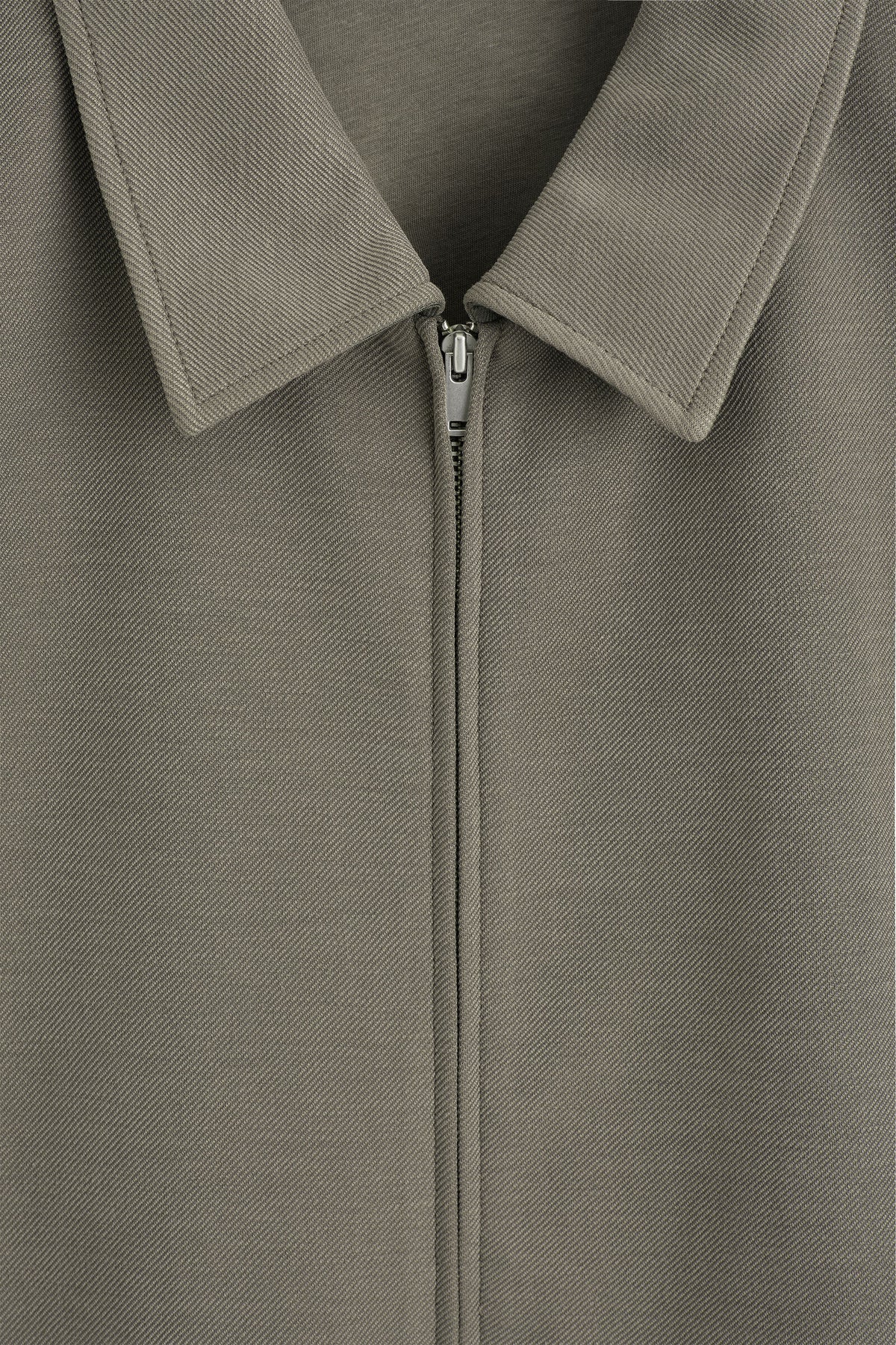CHAQUETA HARRINGTON DE TELA DE ALGODÓN - VERDE GRIS | DescriptiveDetail