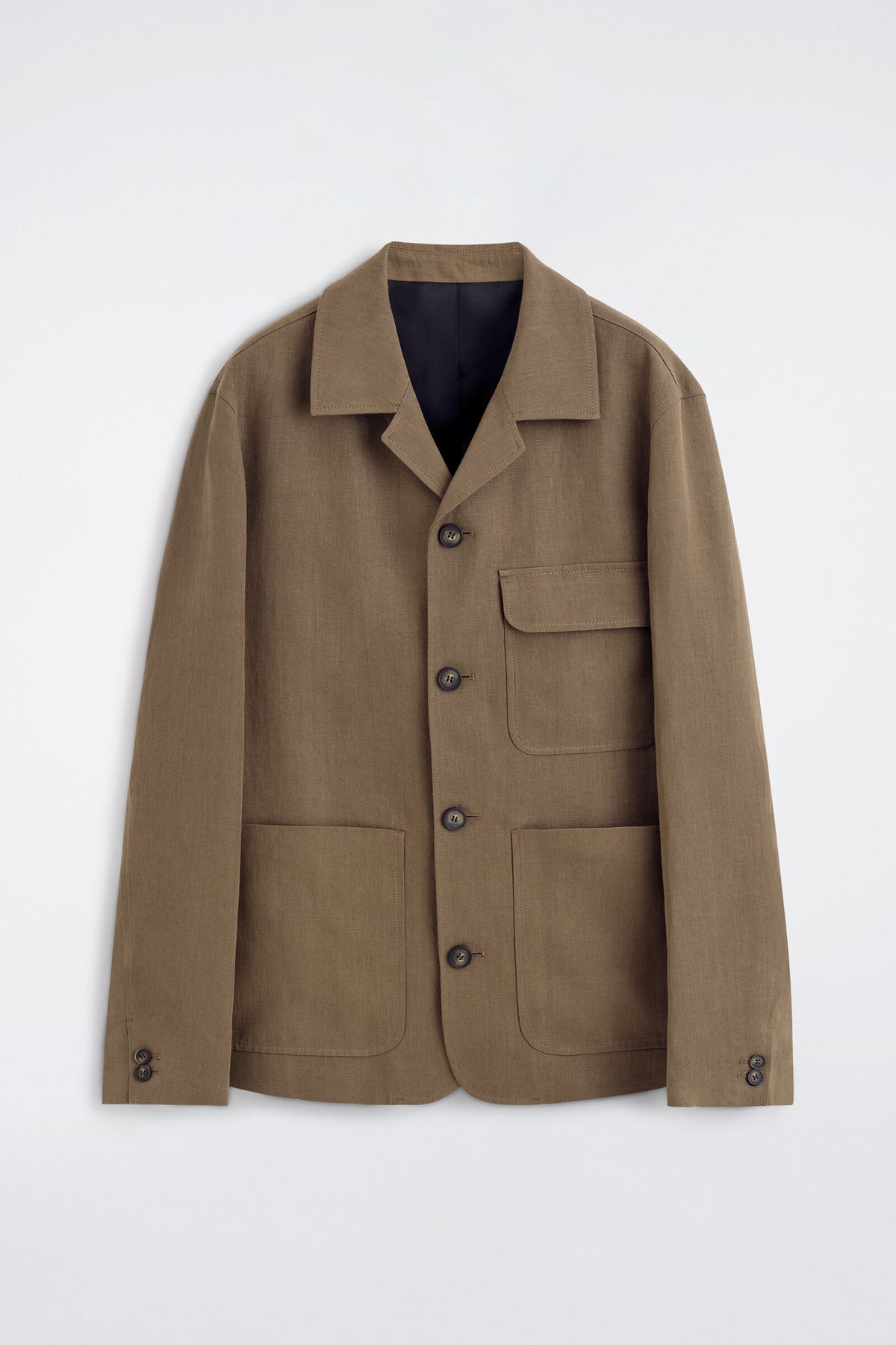 BLAZER DE LINO SIN ESTRUCTURA - BEIGE | DescriptiveStillLife
