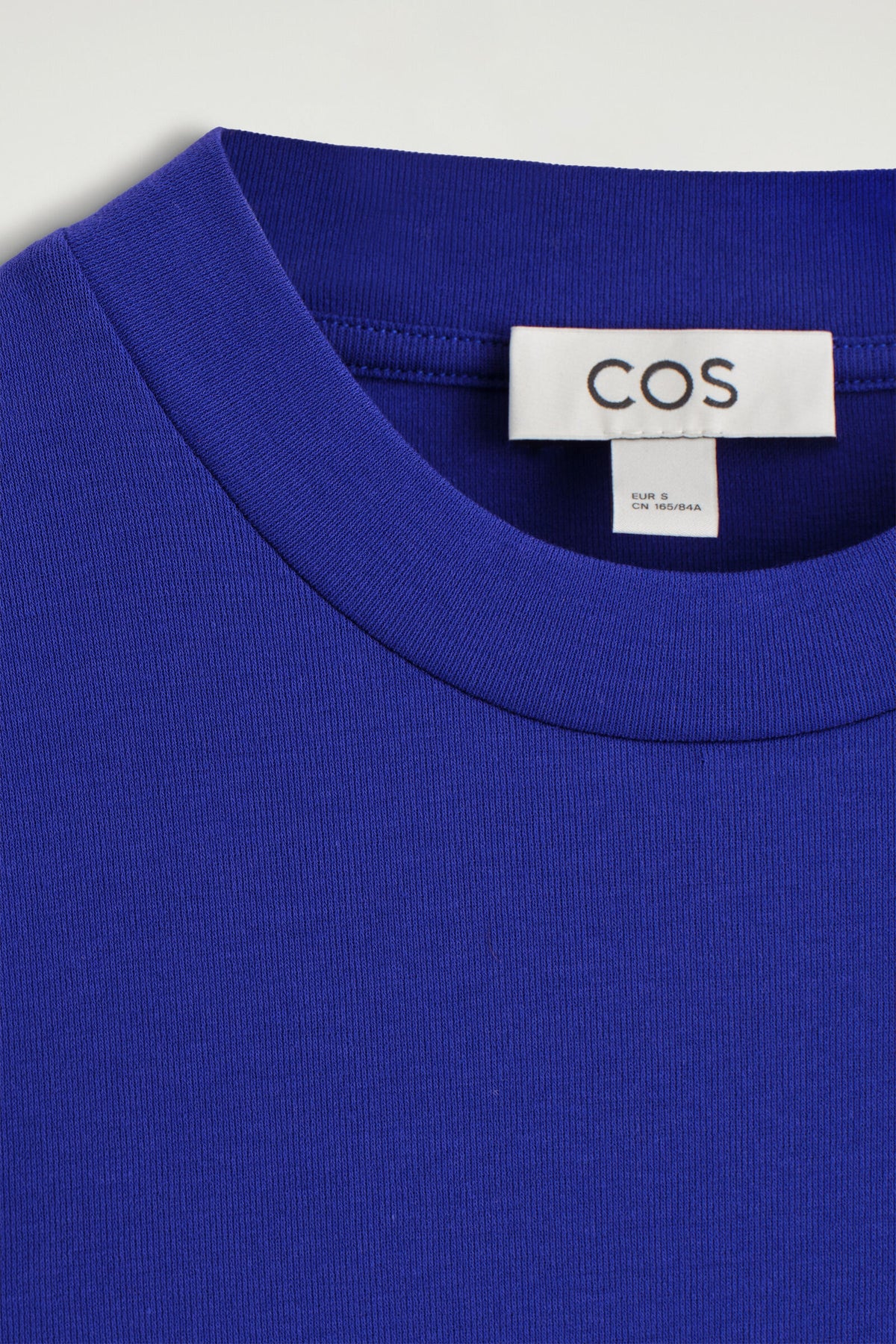 CAMISETA DE MANGA LARGA DE JERSEY CREPÉ - AZUL COBALTO | DescriptiveDetail