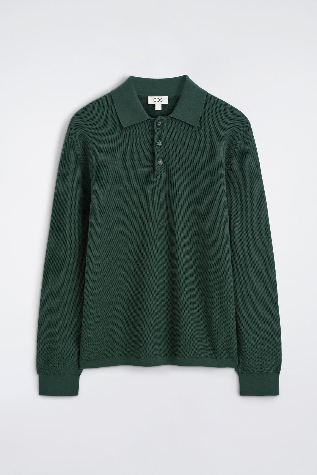 POLO DE PUNTO DE PANAL - VERDE OSCURO | DescriptiveStillLife