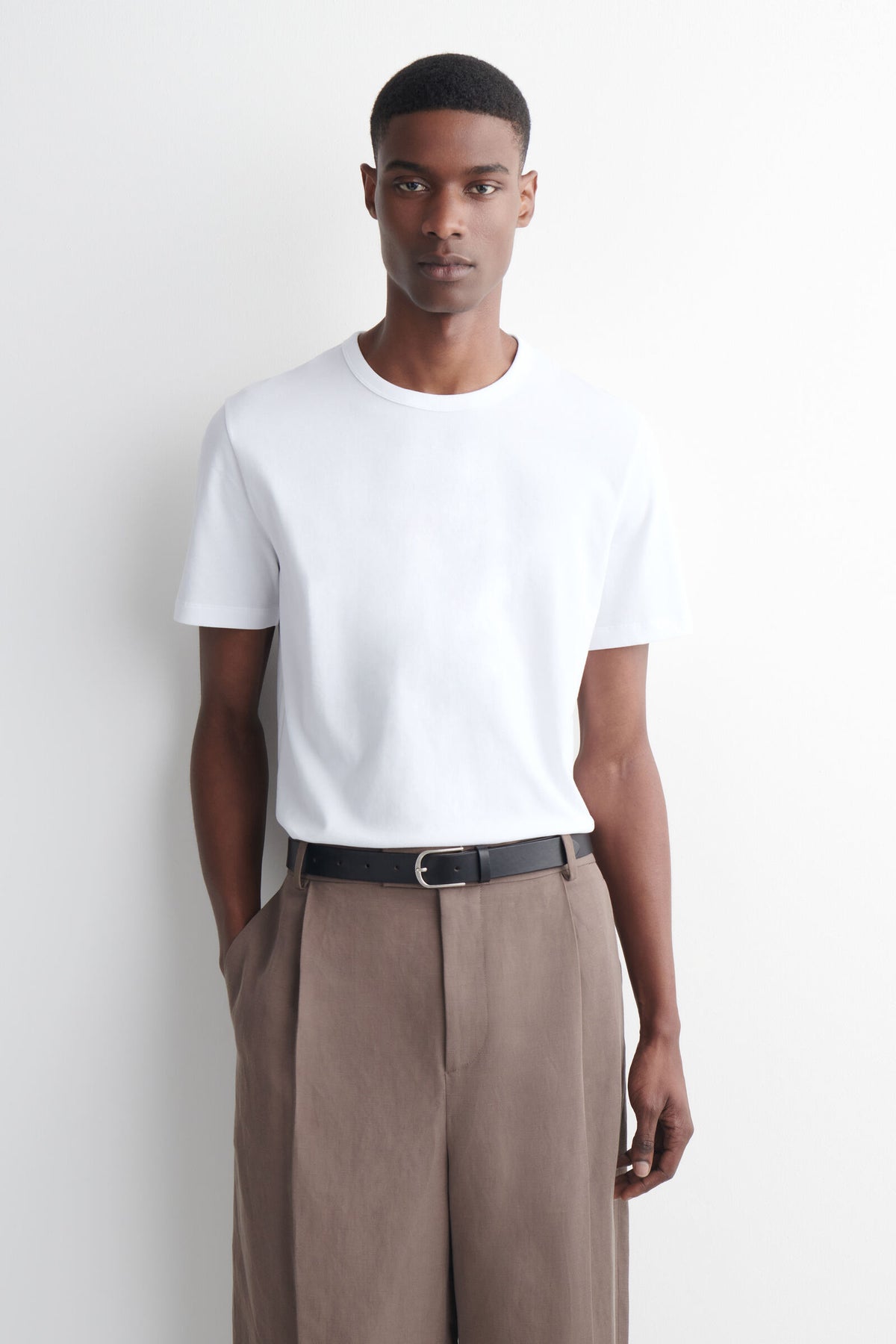 CAMISETA DE ALGODÓN PEINADO - BLANCO