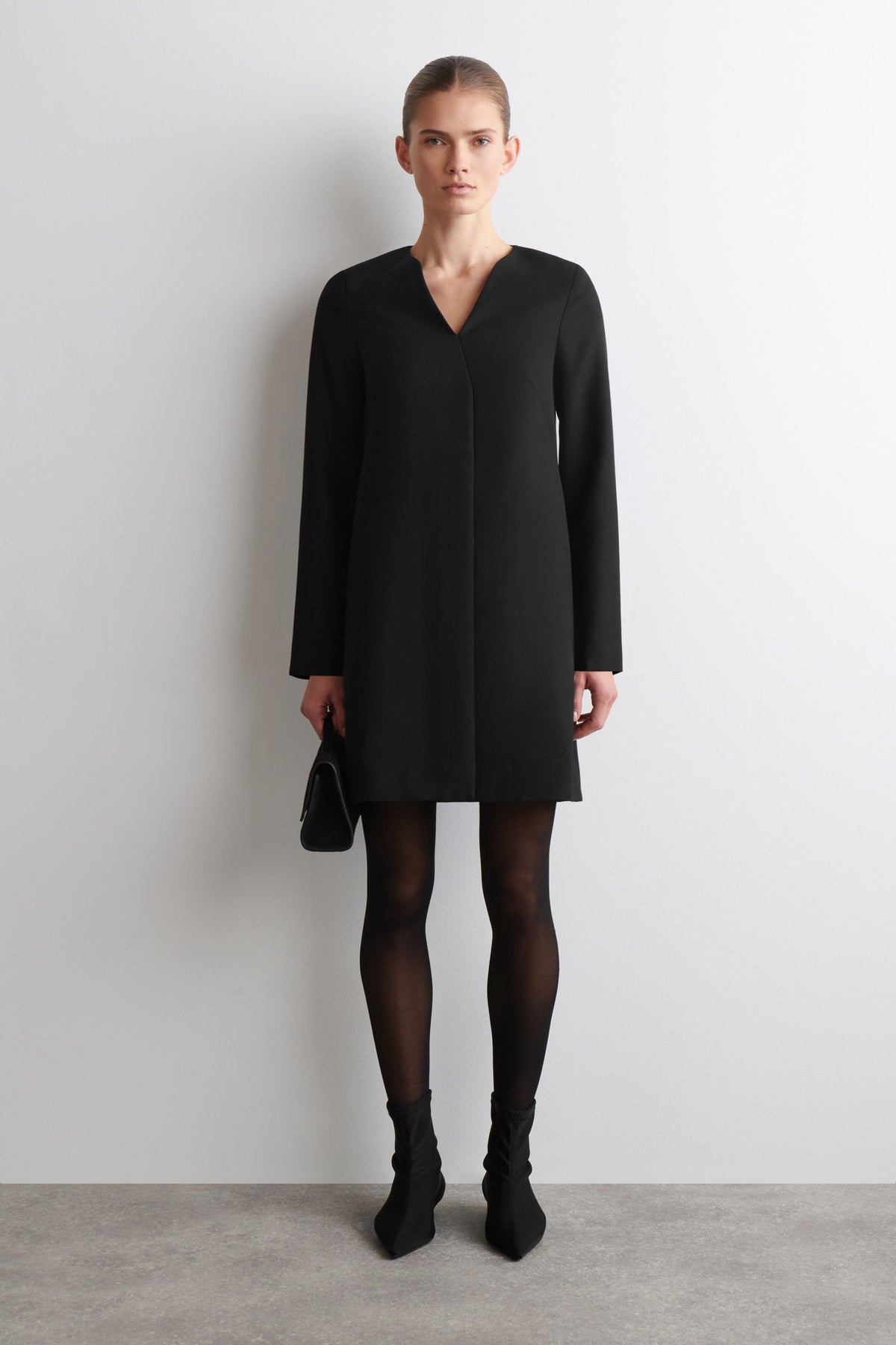 VESTIDO MINI DE MEZCLA DE LANA - NEGRO - StillMedia/Lookbook