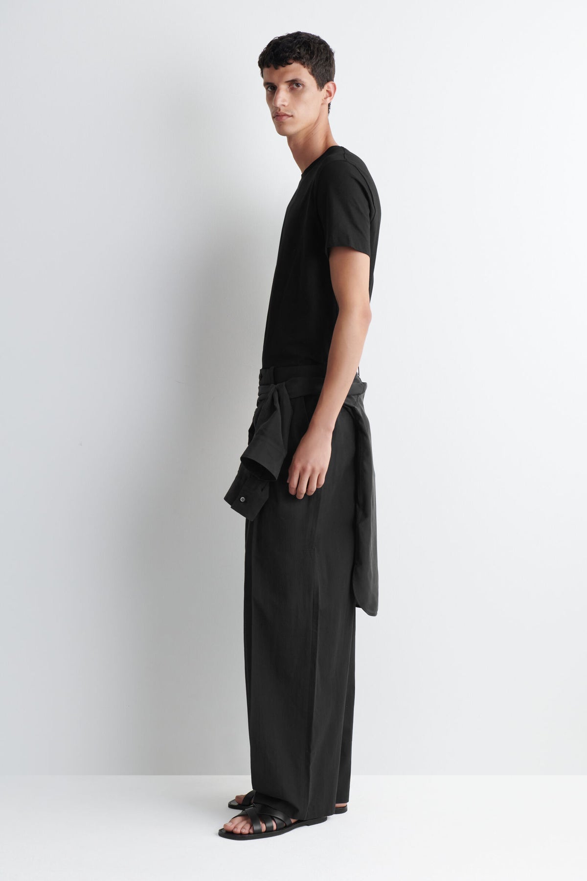 3-PACK DE CAMISETAS DE ALGODÓN CON CUELLO REDONDO - NEGRO