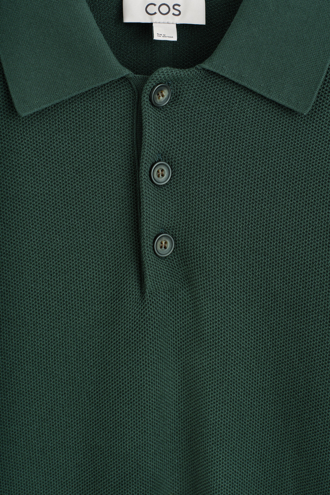 POLO DE PUNTO DE PANAL - VERDE OSCURO | DescriptiveDetail