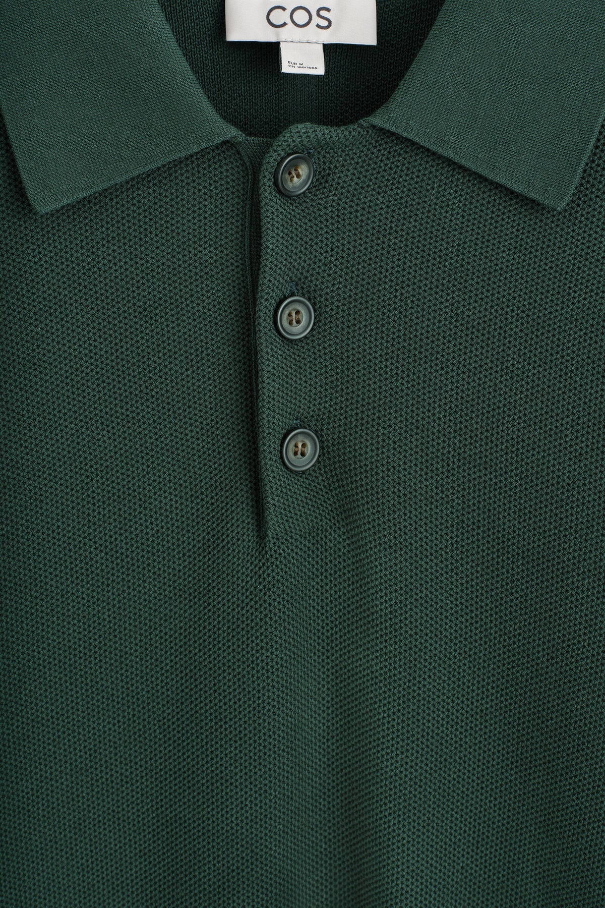 POLO DE PUNTO DE PANAL - VERDE OSCURO | DescriptiveDetail
