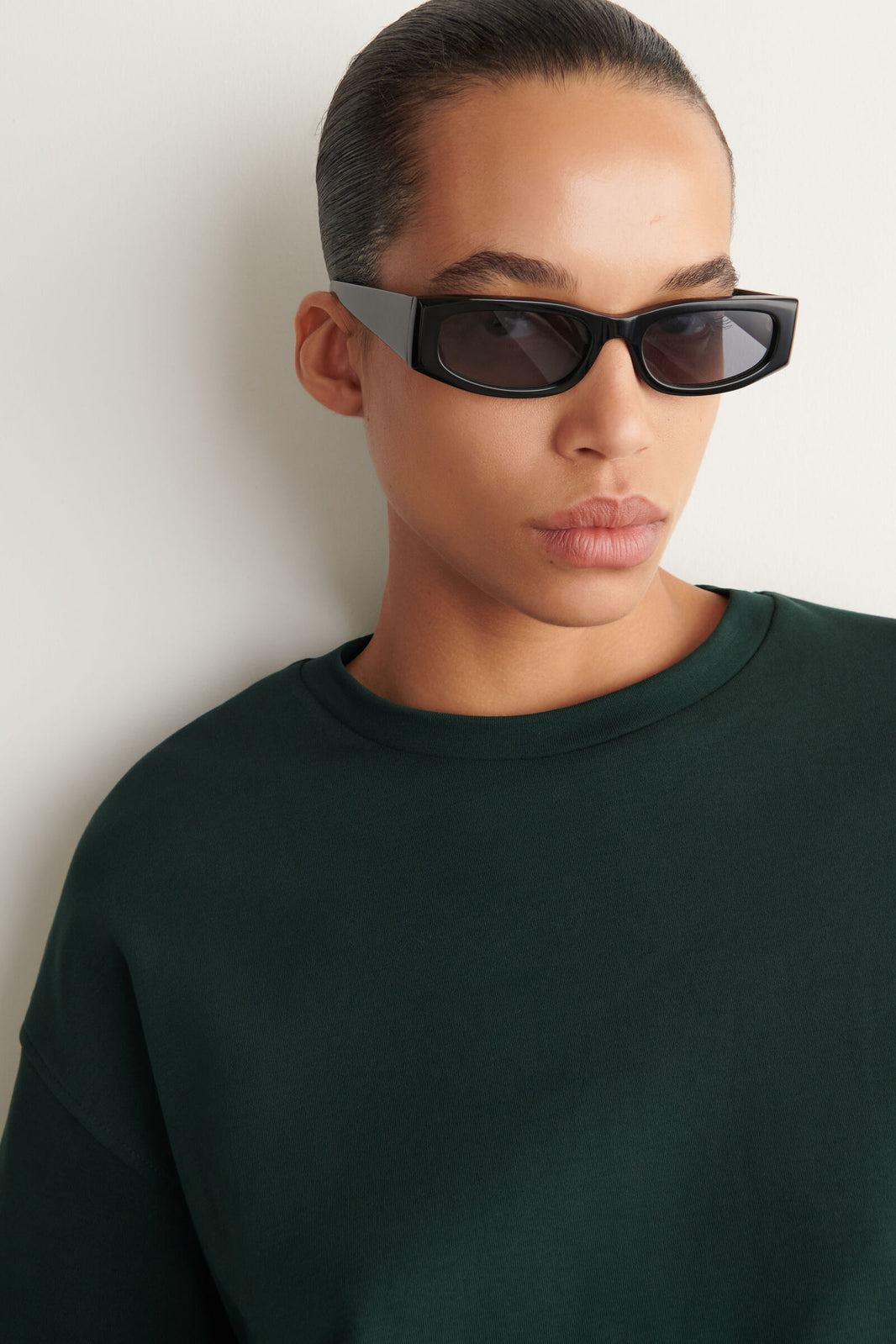 CAMISETA OVERSIZE ALGODÓN - VERDE OSCURO