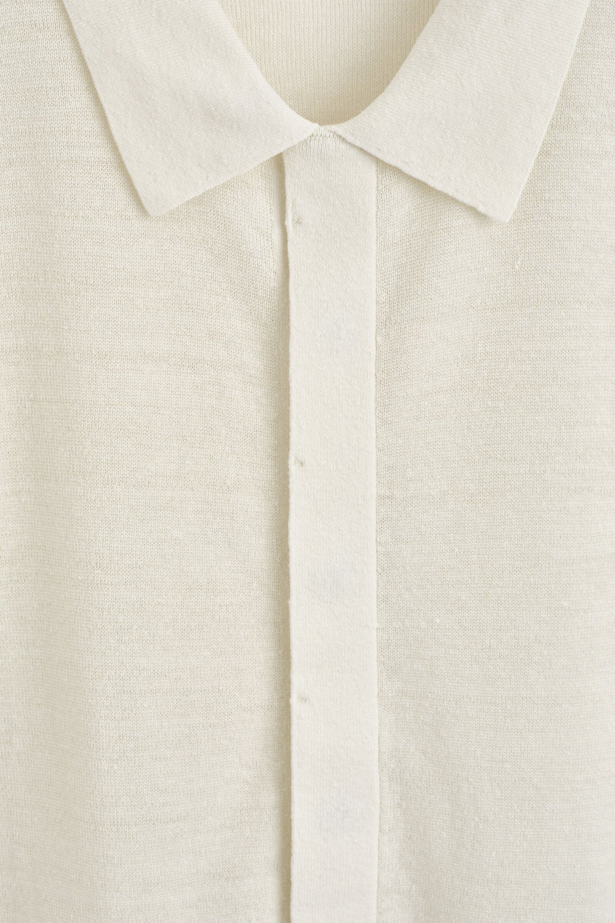 CAMISA DE LINO TEJIDA CON TEXTURA - CREMA | DescriptiveDetail