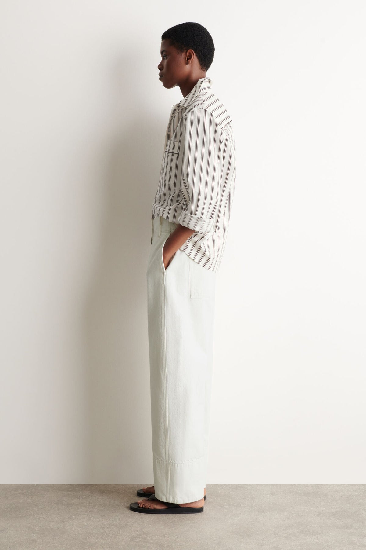 PANTALONES DE MEZCLILLA DE PIERNA BARREL - BLANCO
