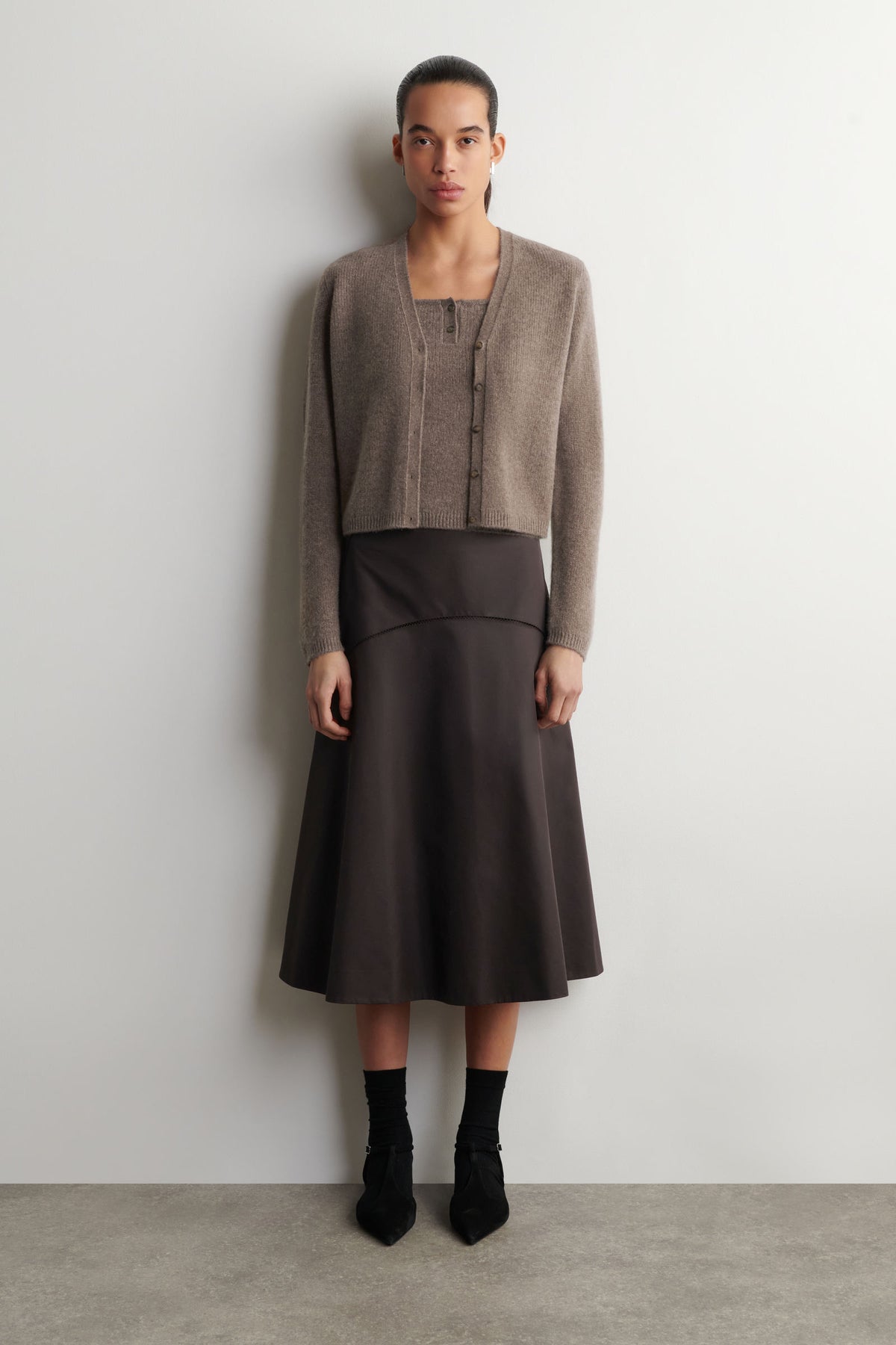 TOP TIRANTES 100% CASHMERE - MARRÓN JASPEADO - StillMedia/Lookbook