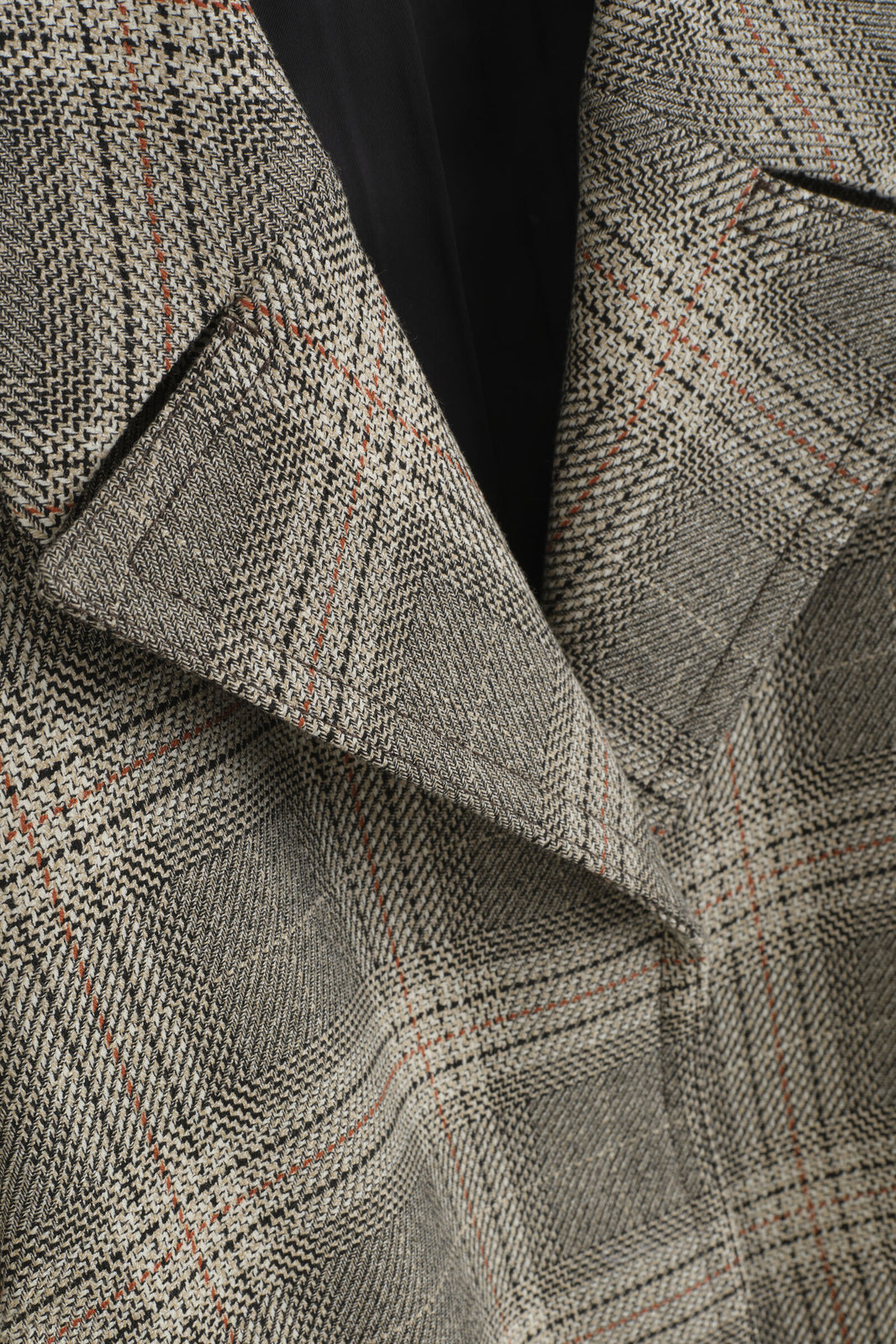 ABRIGO LARGO A CUADROS - BEIGE / CUADROS | DescriptiveDetail