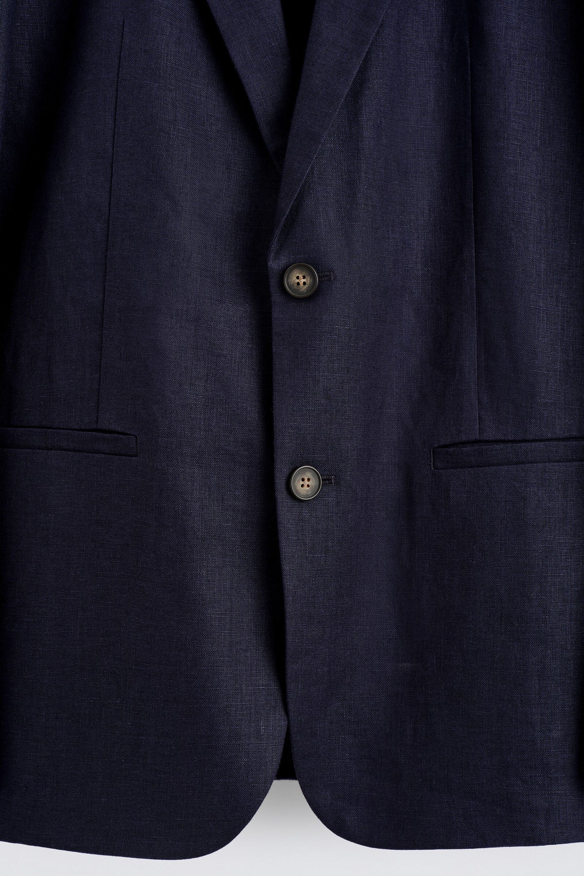 BLAZER DE LINO DE UN SOLO BOTÓN - AZUL MARINO - StillMedia/DescriptiveDetail