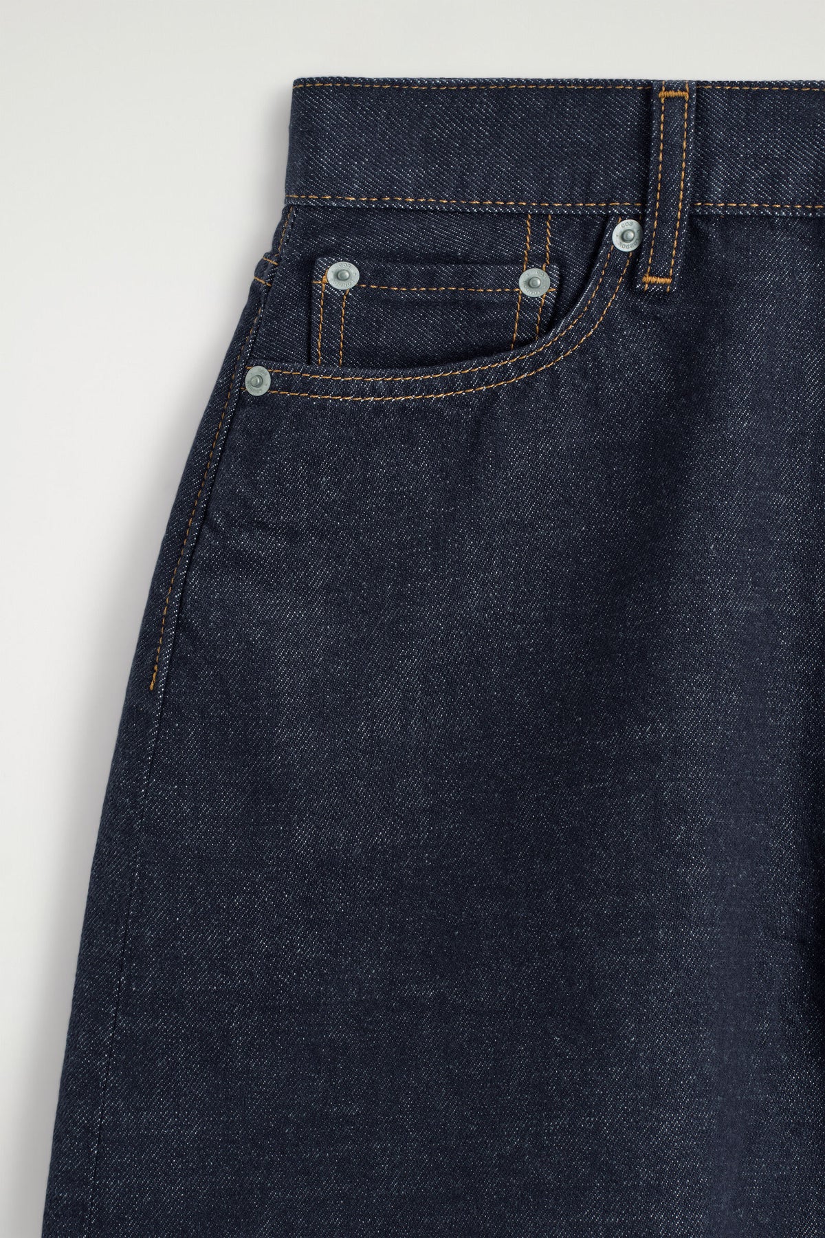 SHORTS DE MEZCLILLA DE CINTURA ALTA - AZUL OSCURO | DescriptiveDetail