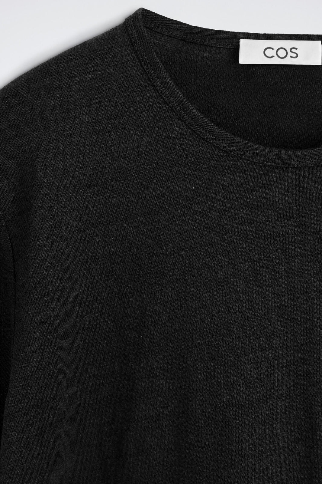 CAMISETA DE JERSEY DE LINO - NEGRO | DescriptiveDetail