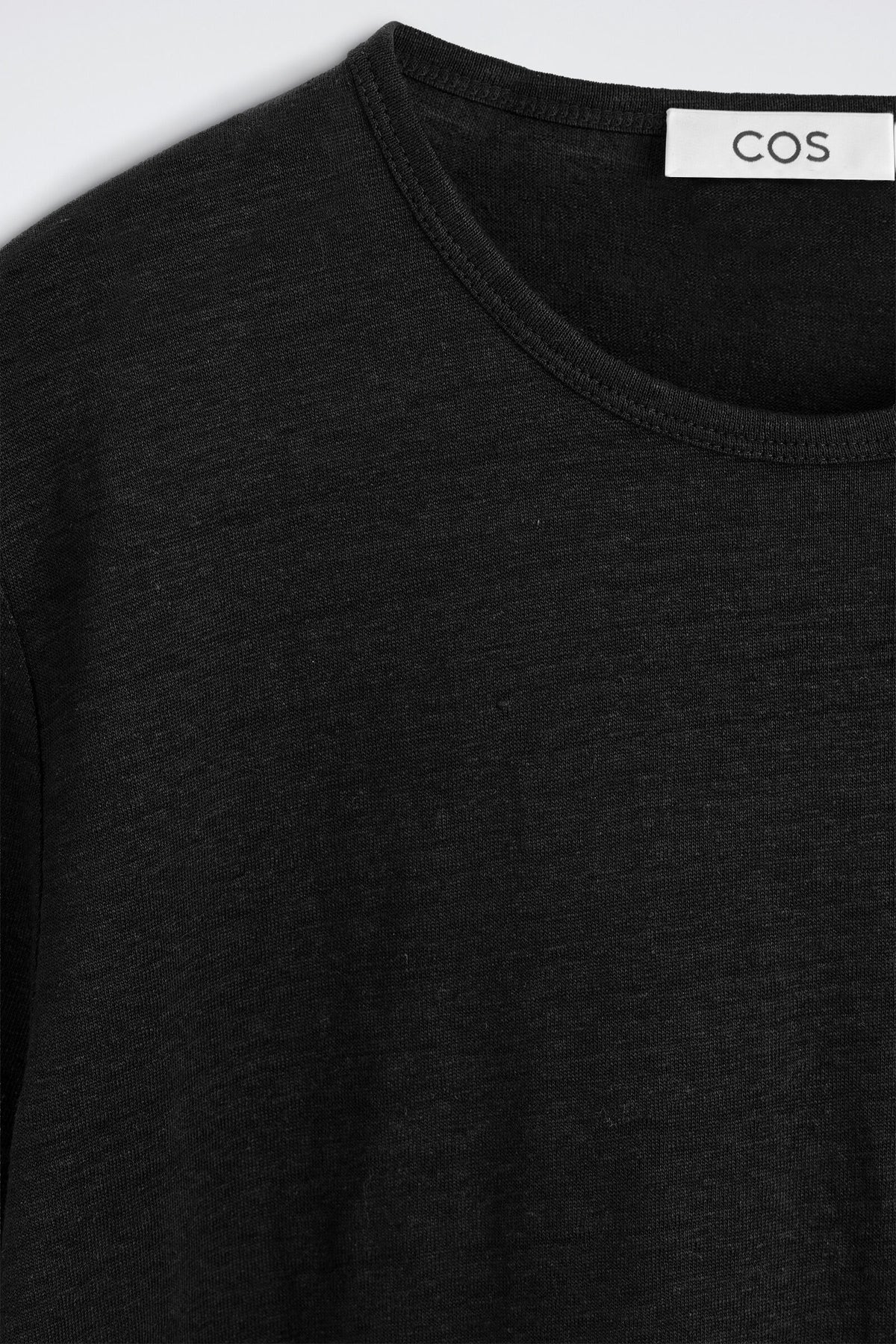CAMISETA DE JERSEY DE LINO - NEGRO | DescriptiveDetail