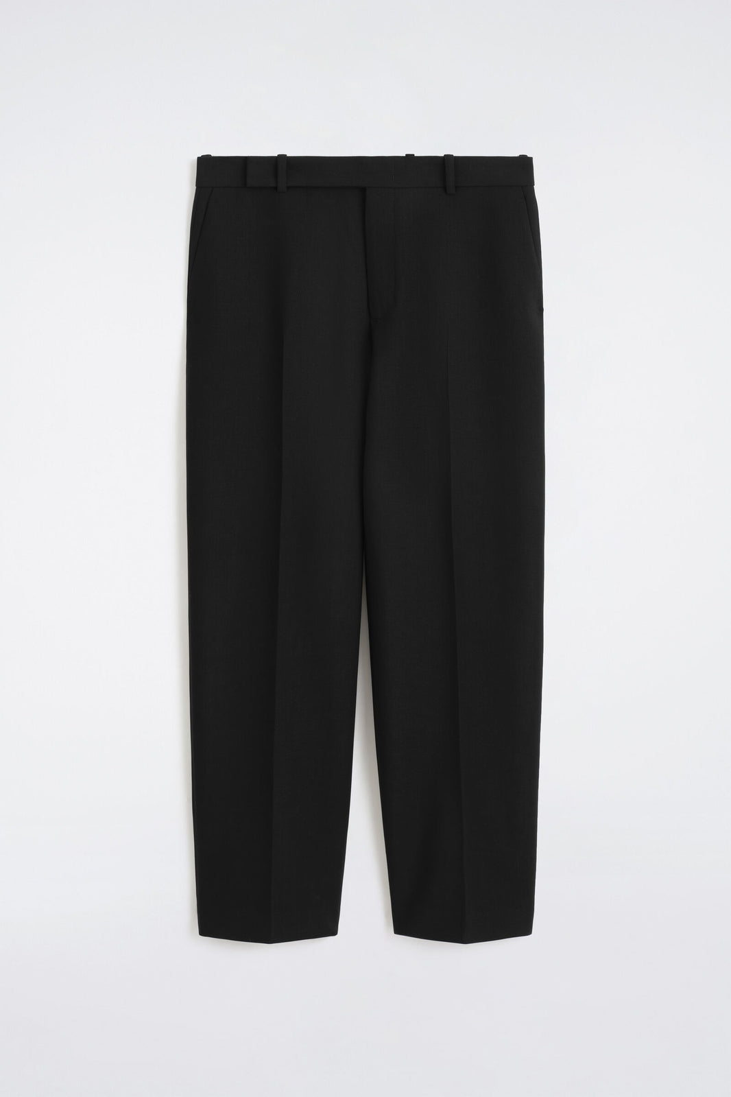 PANTALONES DE MEZCLA DE LANA CON CORTE RELAJADO Y PIERNA RECTA - NEGRO | DescriptiveStillLife