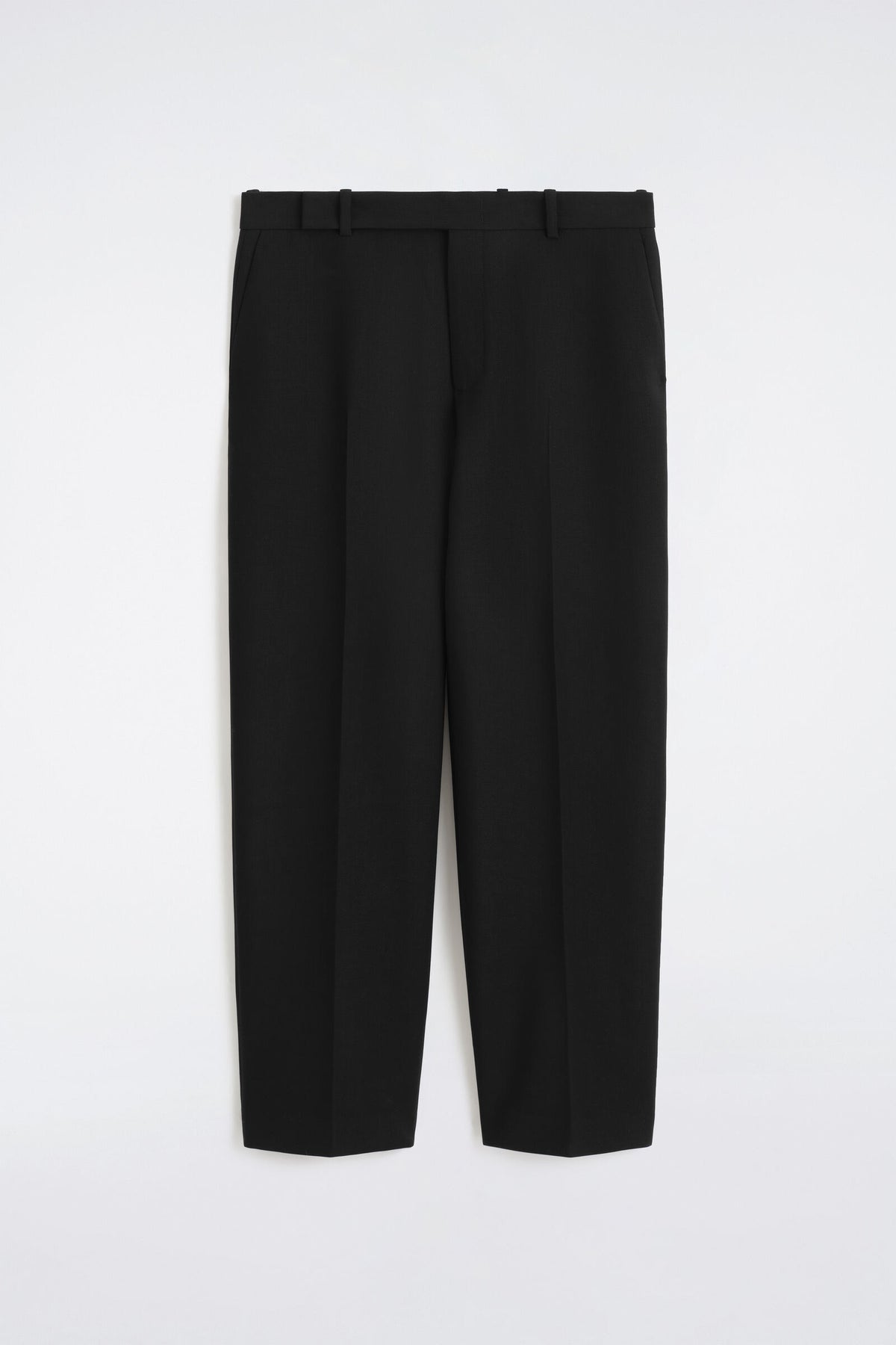 PANTALONES DE MEZCLA DE LANA CON CORTE RELAJADO Y PIERNA RECTA - NEGRO | DescriptiveStillLife