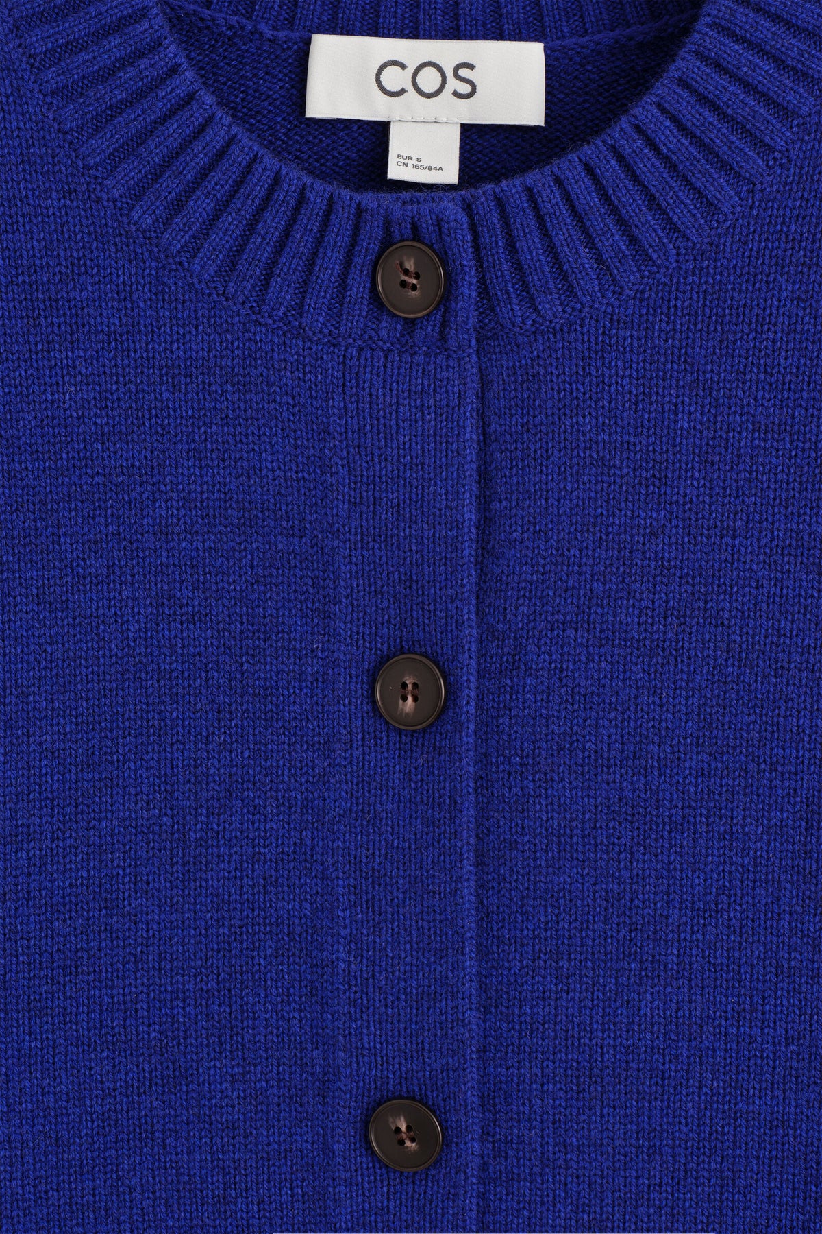 CÁRDIGAN DE LANA MERINO - AZUL COBALTO | DescriptiveDetail