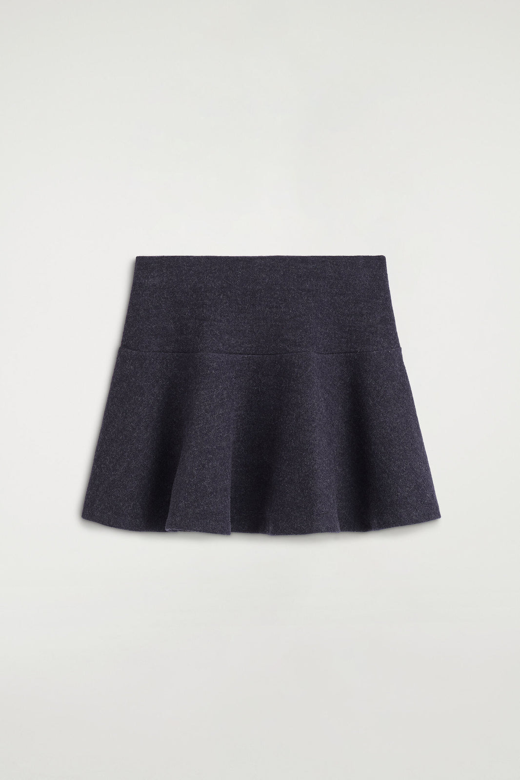 MINIFALDA DE MEZCLA DE LANA FIELTRADA - GRIS MEZCLA | DescriptiveStillLife