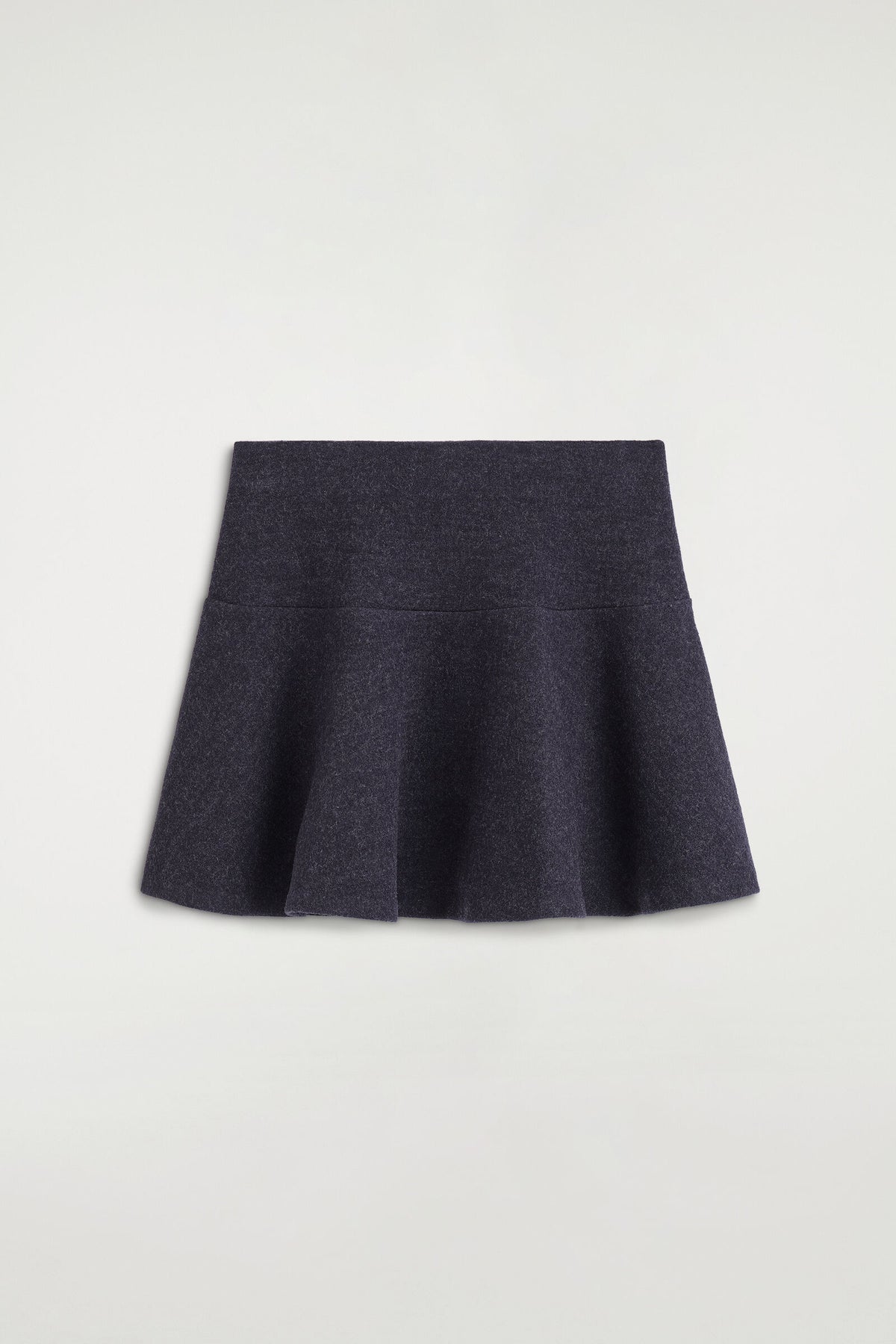MINIFALDA DE MEZCLA DE LANA FIELTRADA - GRIS MEZCLA | DescriptiveStillLife