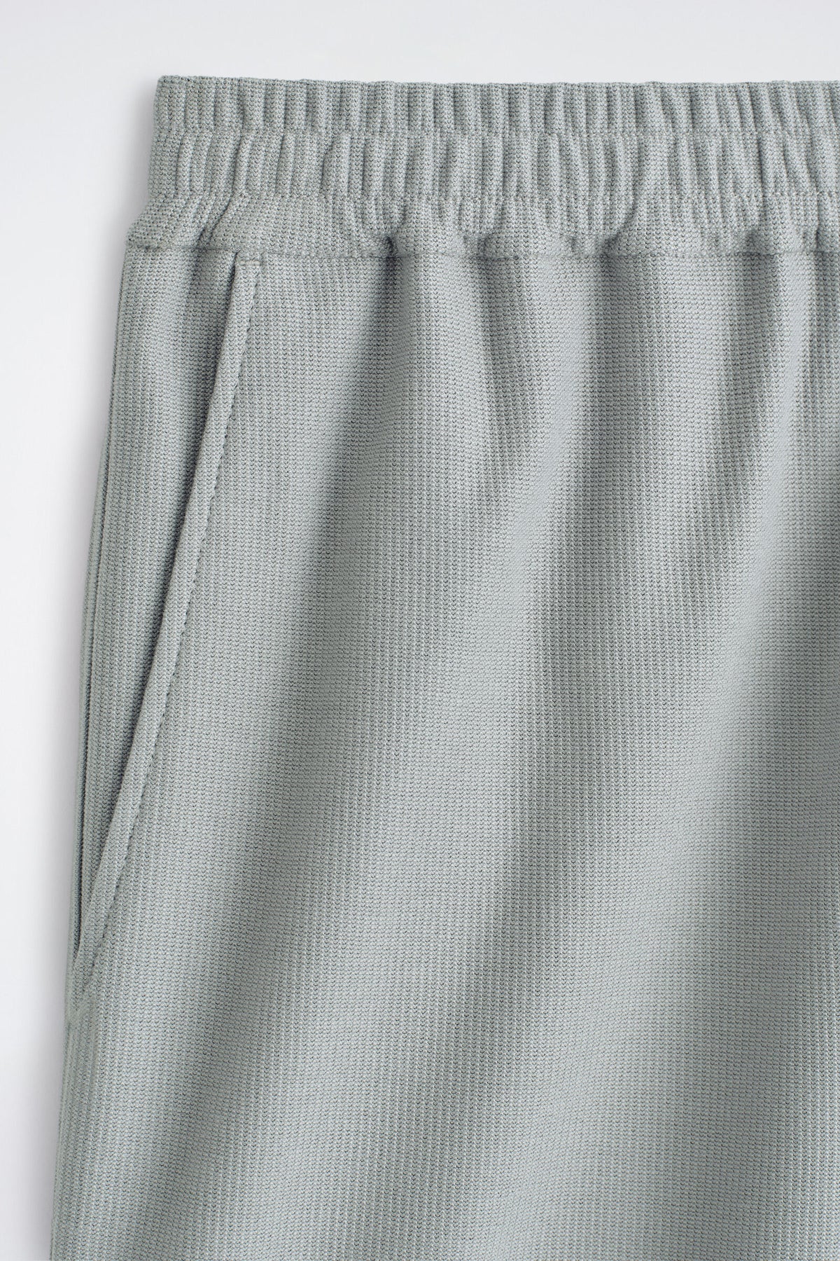 PANTALONES CORTOS DE ALGODÓN PIQUÉ CON ELÁSTICO - GRIS | DescriptiveDetail