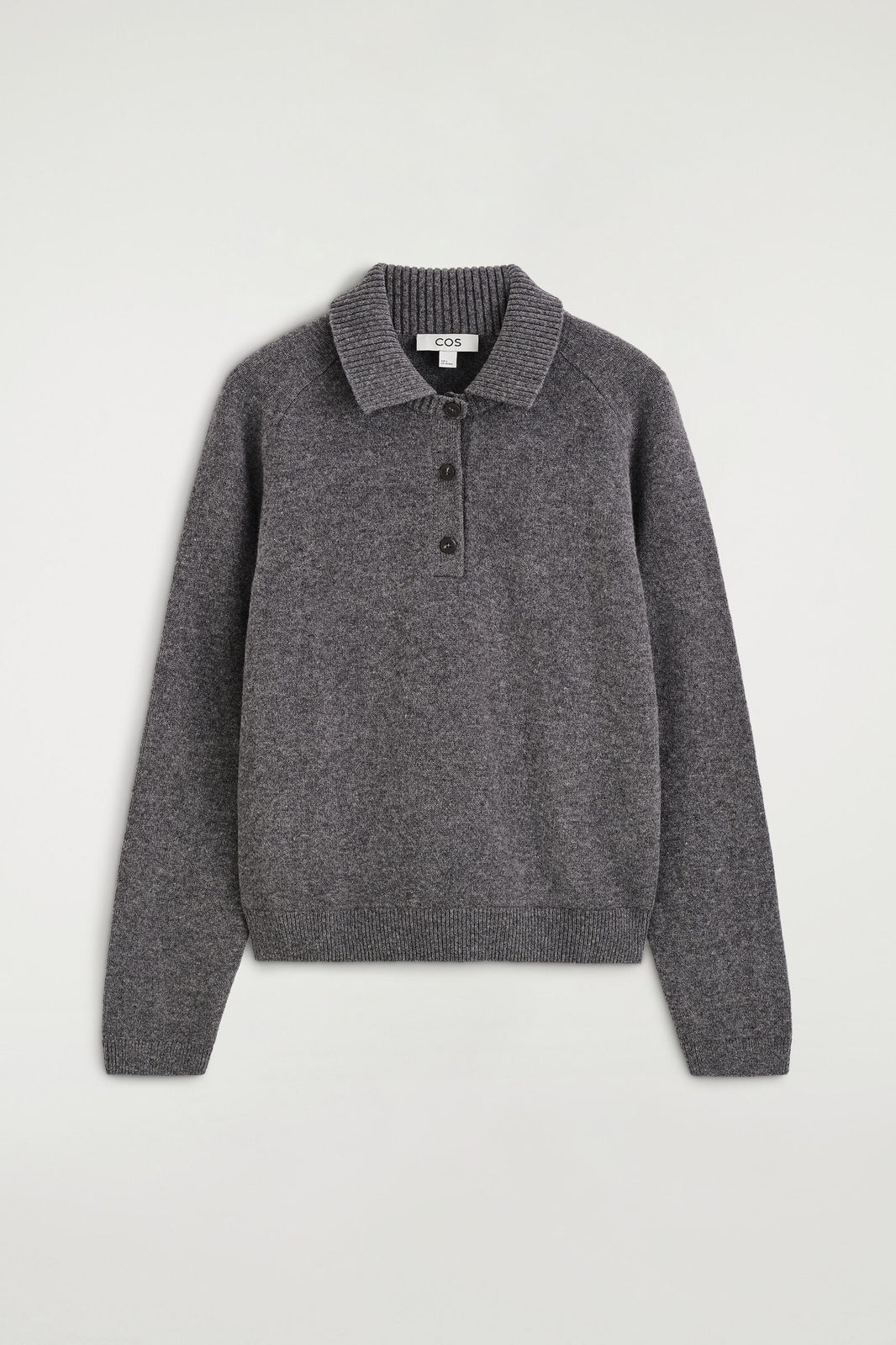 CAMISA DE POLO DE LANA MERINO - GRIS MEZCLA | DescriptiveStillLife