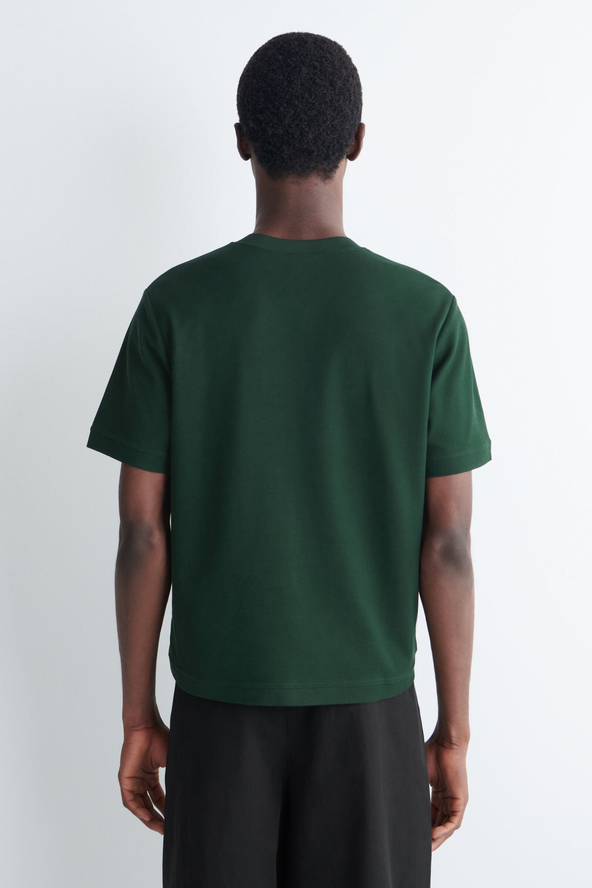CAMISETA HENLEY DE ALGODÓN PIQUÉ CON CONTRASTE - VERDE BOSQUE