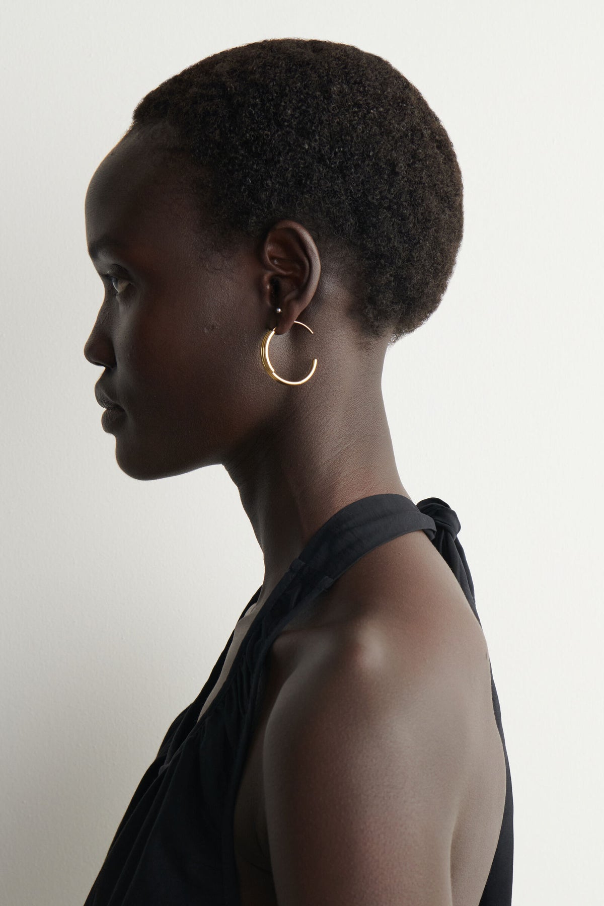 ARETES DE ARO APILADOS - DORADO