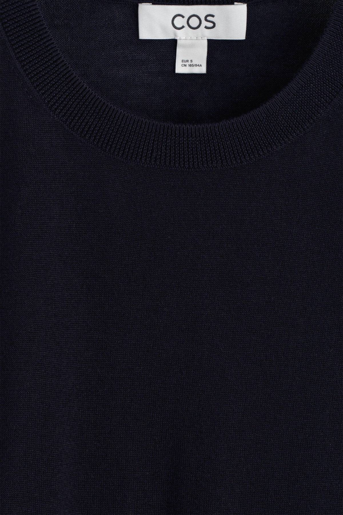 CAMISETA DE LANA MERINO TEJIDA - AZUL MARINO | DescriptiveDetail