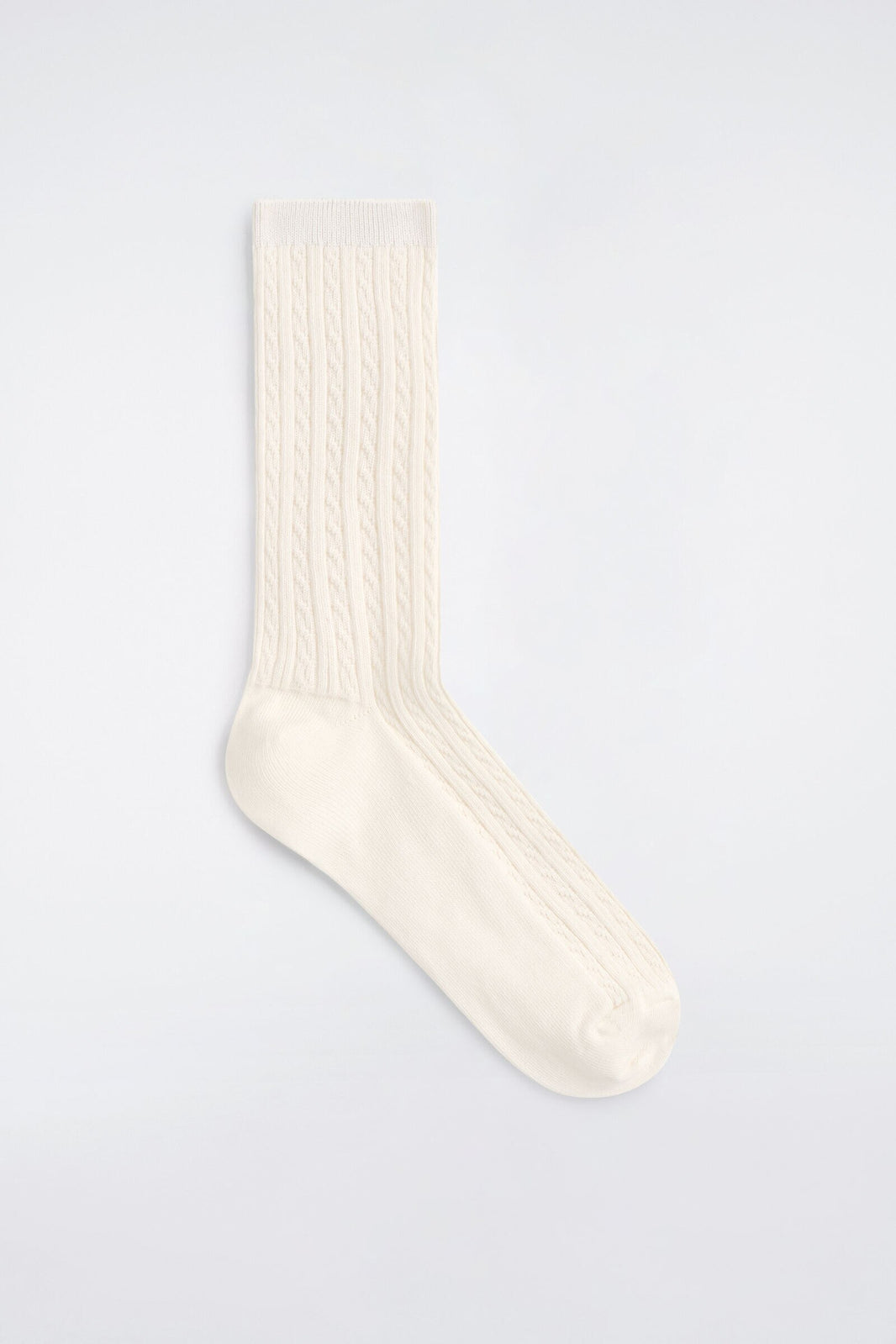 CALCETINES DE PUNTO TRENZADO - CRUDO