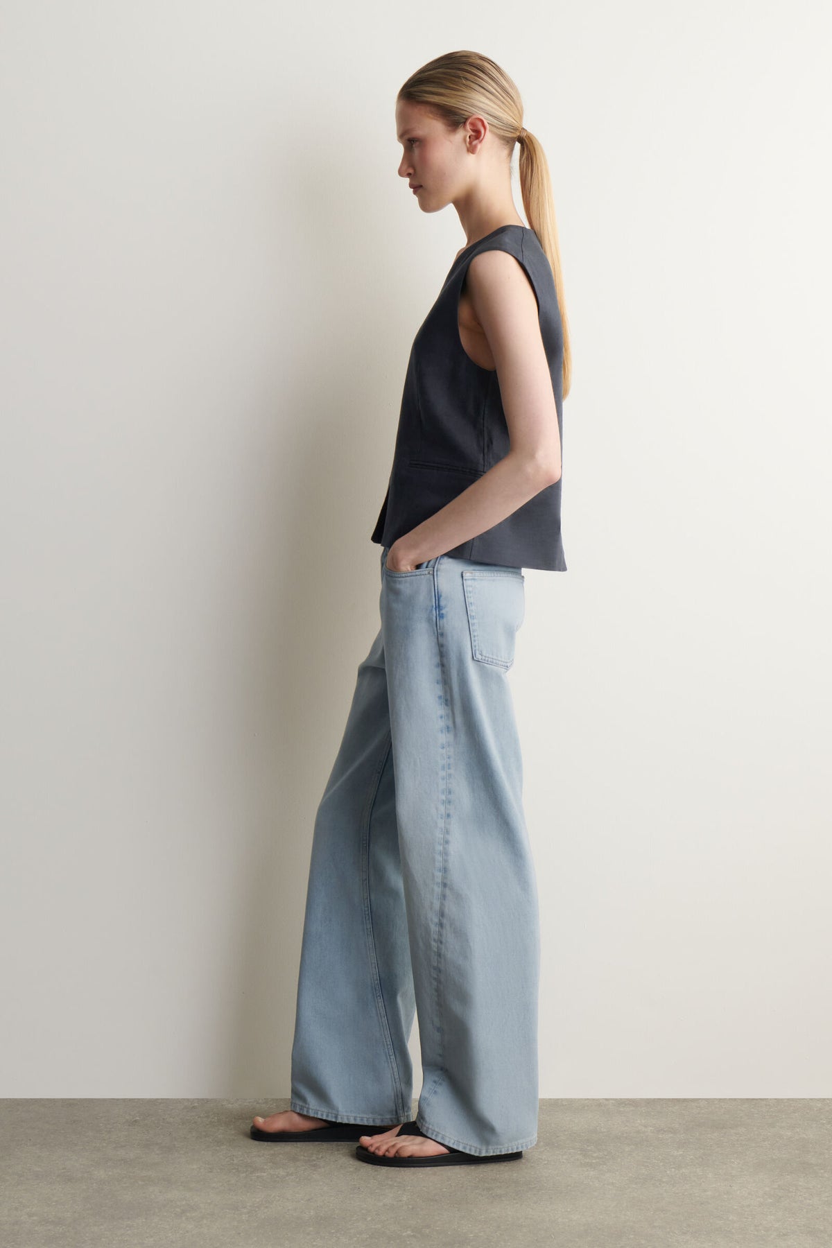 CHALECO DE LINO - AZUL MARINO - StillMedia/Lookbook
