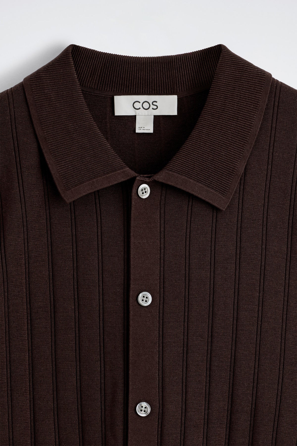 CAMISA DE ALGODÓN TEJIDO ACANALADO - BURDEOS - StillMedia/DescriptiveDetail