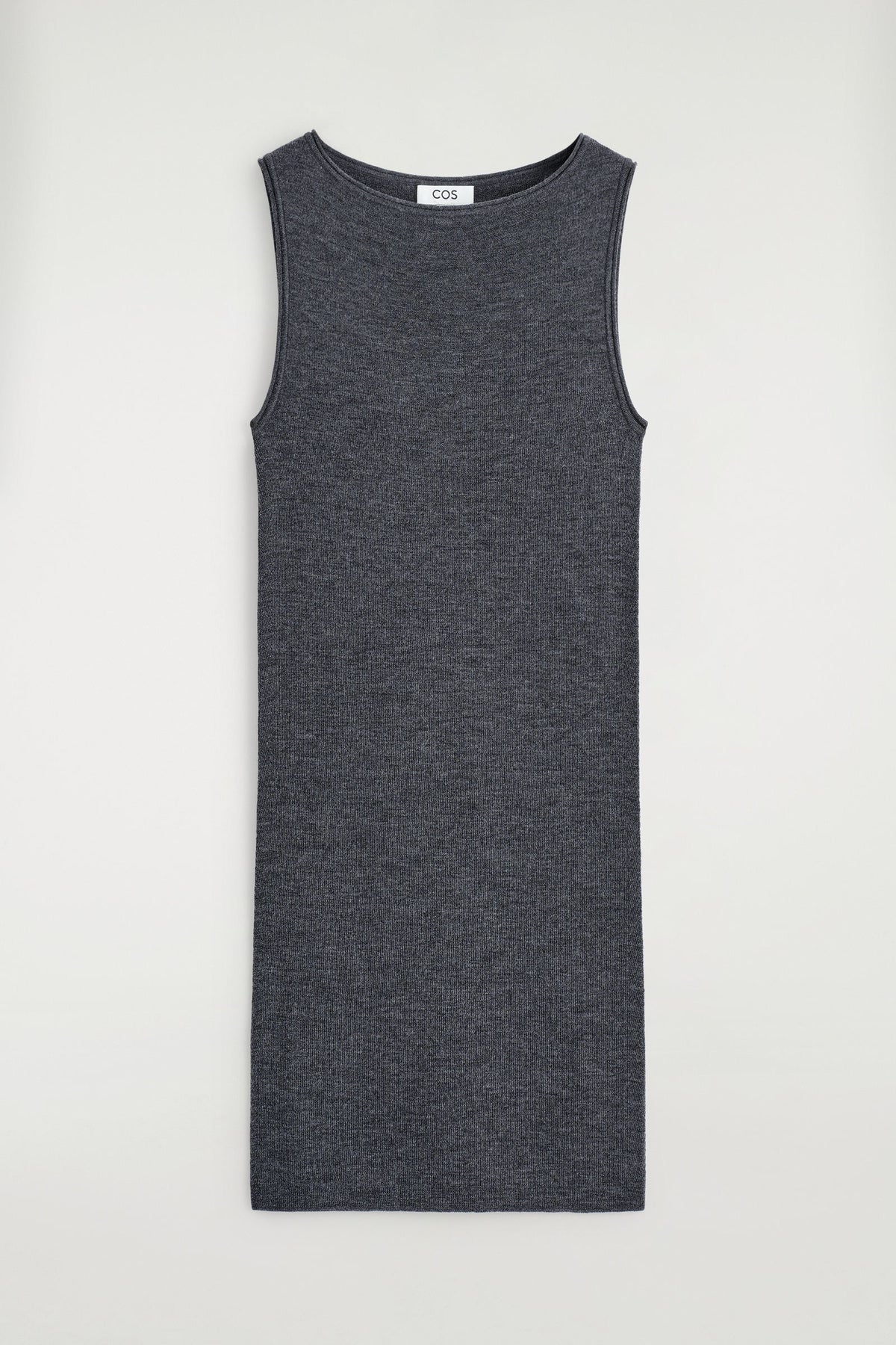 VESTIDO MINI DE LANA MERINO SIN COSTURAS - GRIS JASPEADO - StillMedia/DescriptiveStillLife