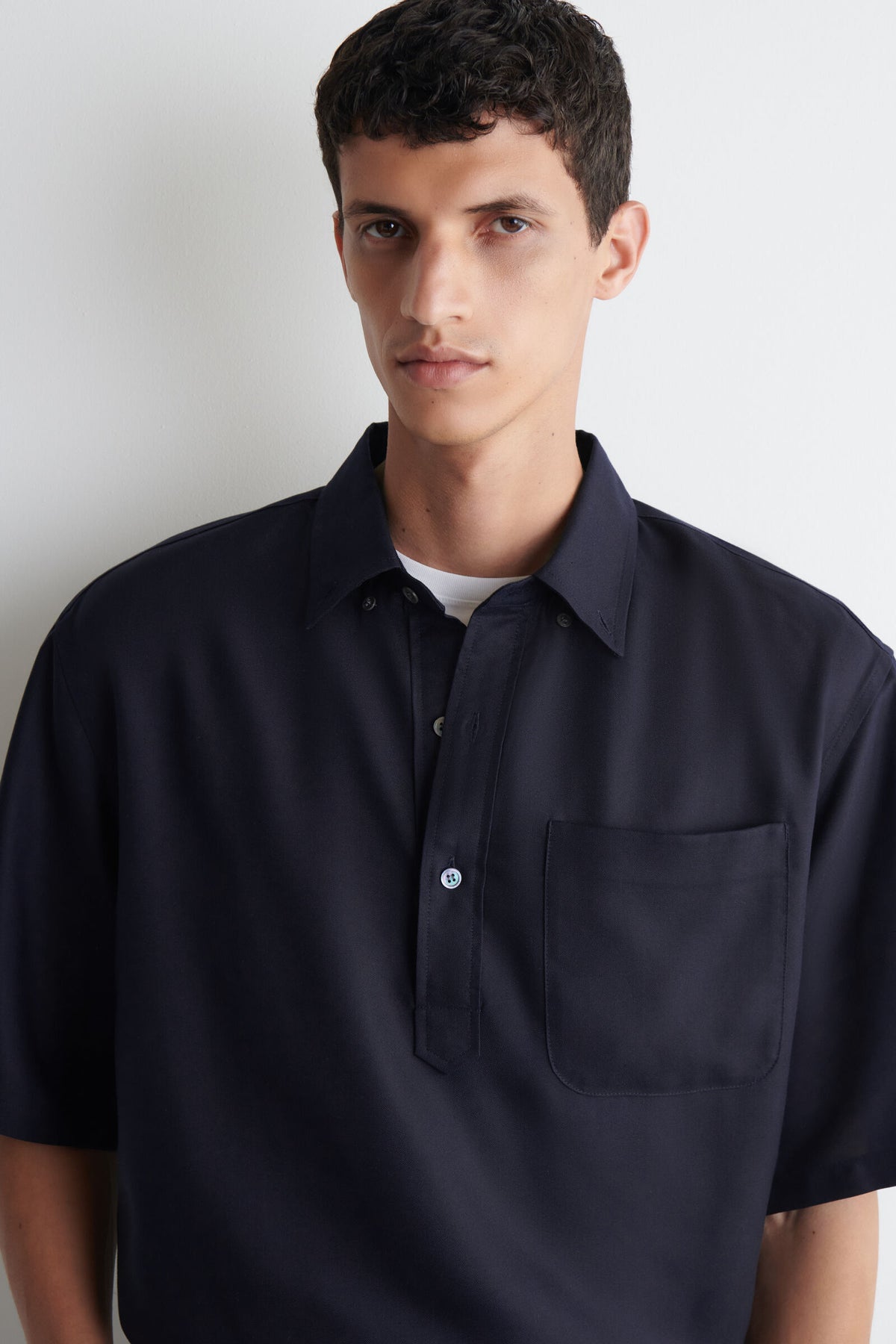 CAMISA POPOVER OVERSIZE - AZUL MARINO