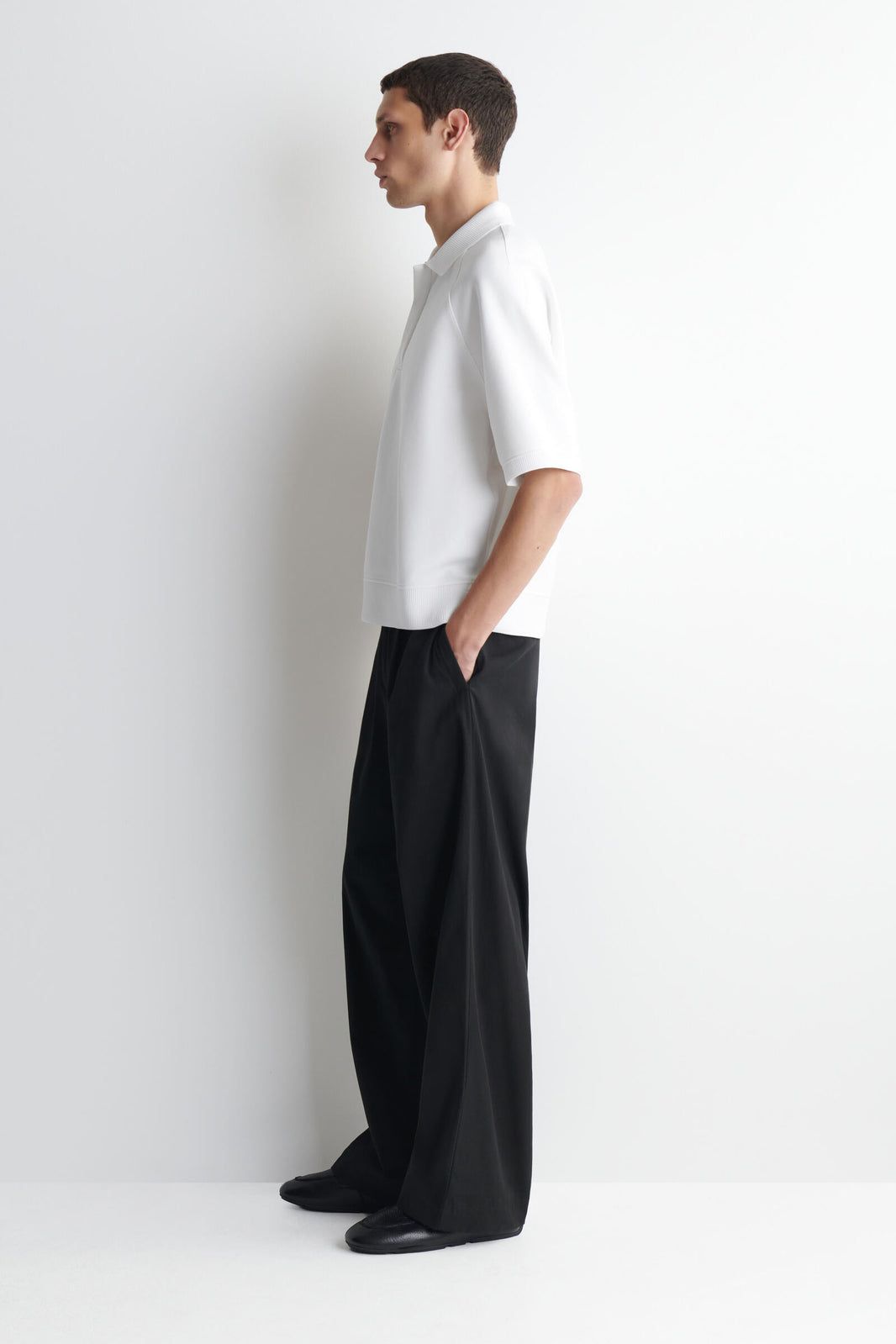POLO DE SCUBA-JERSEY - BLANCO